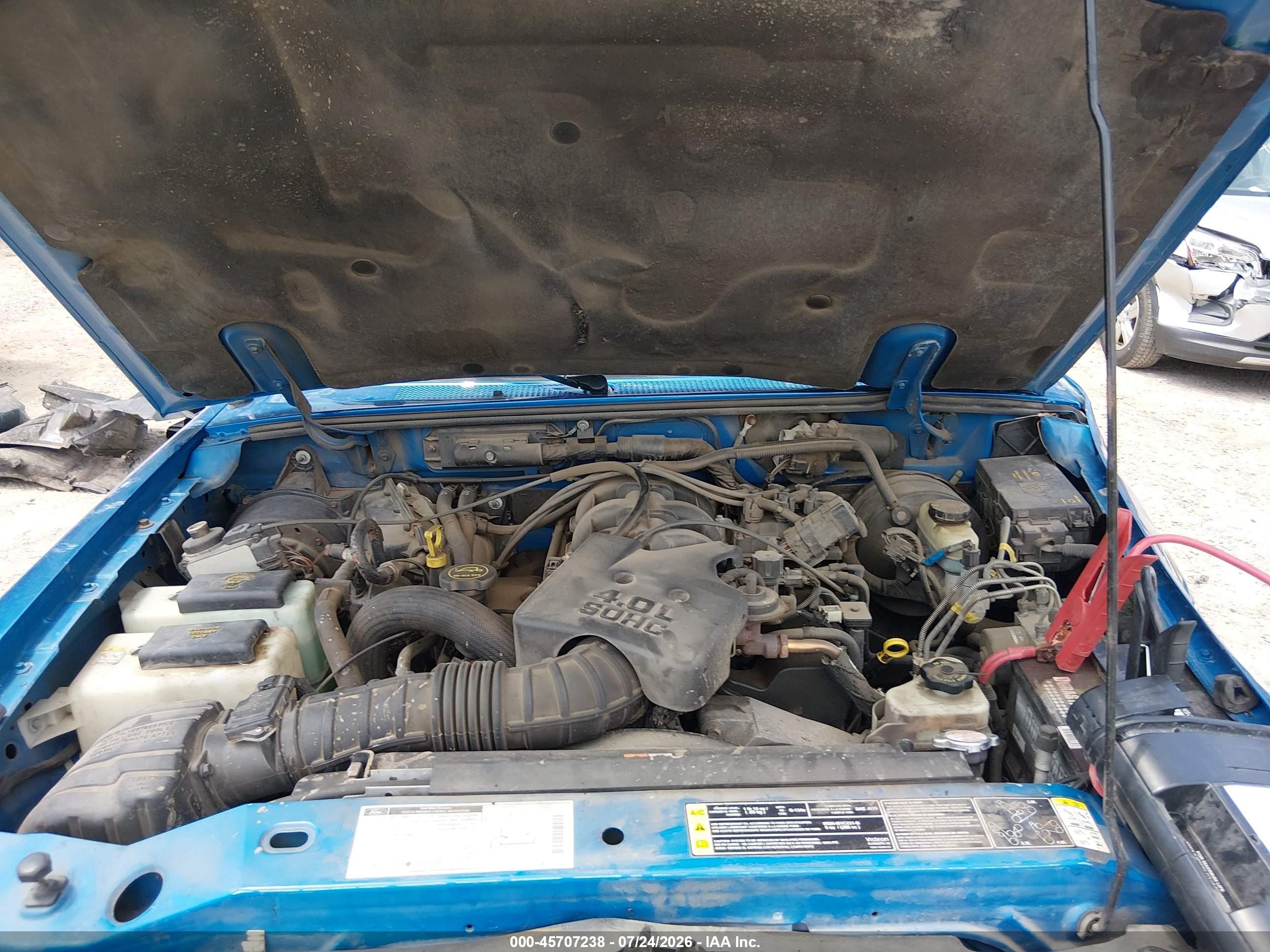 2001 Ford Ranger Edge/xlt Blue vin: 1FTYR14E31PB58829