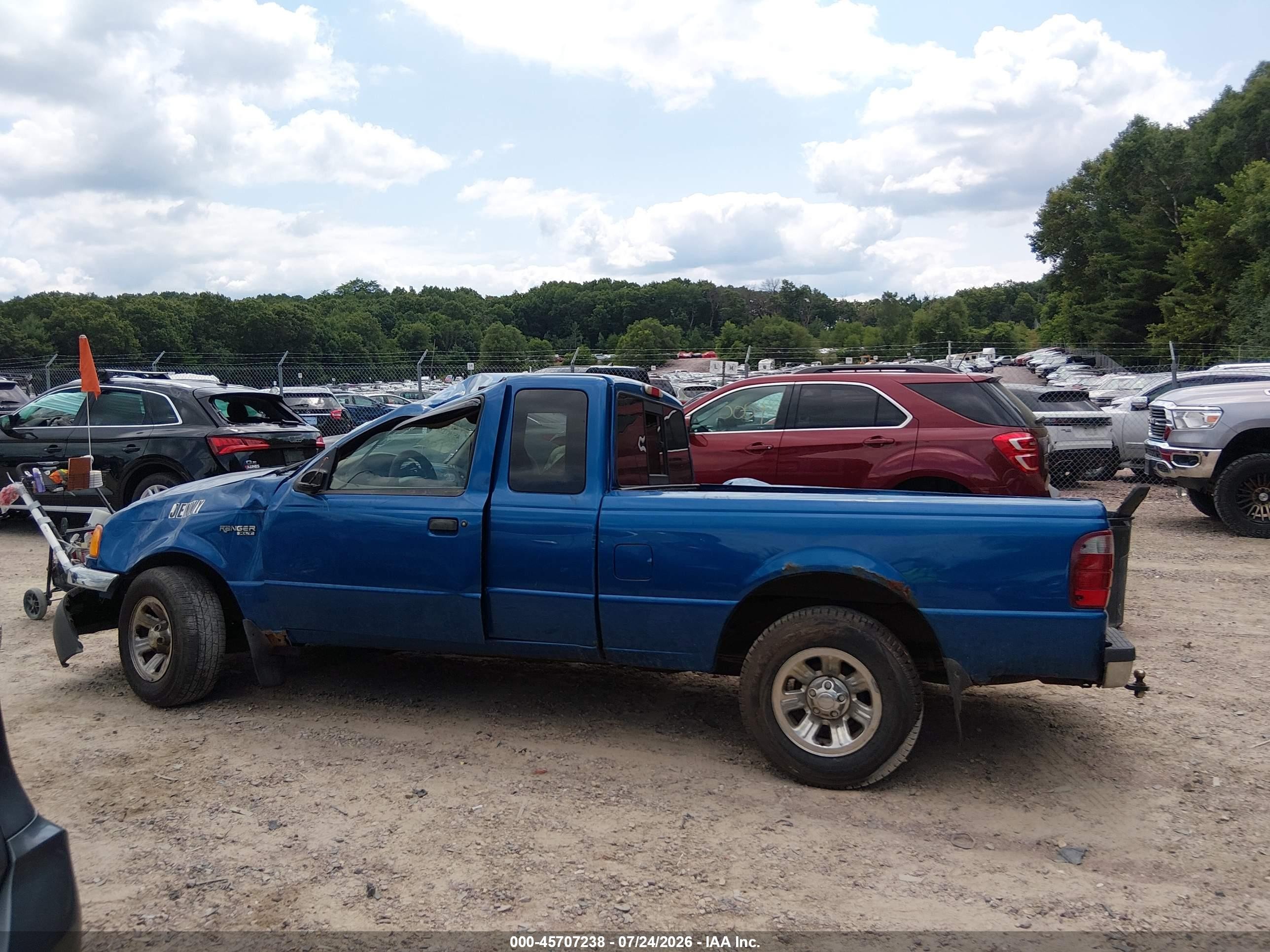 2001 Ford Ranger Edge/xlt Blue vin: 1FTYR14E31PB58829