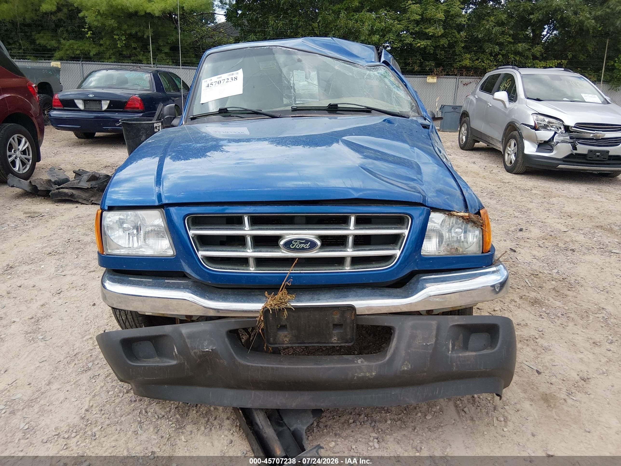 2001 Ford Ranger Edge/xlt Blue vin: 1FTYR14E31PB58829
