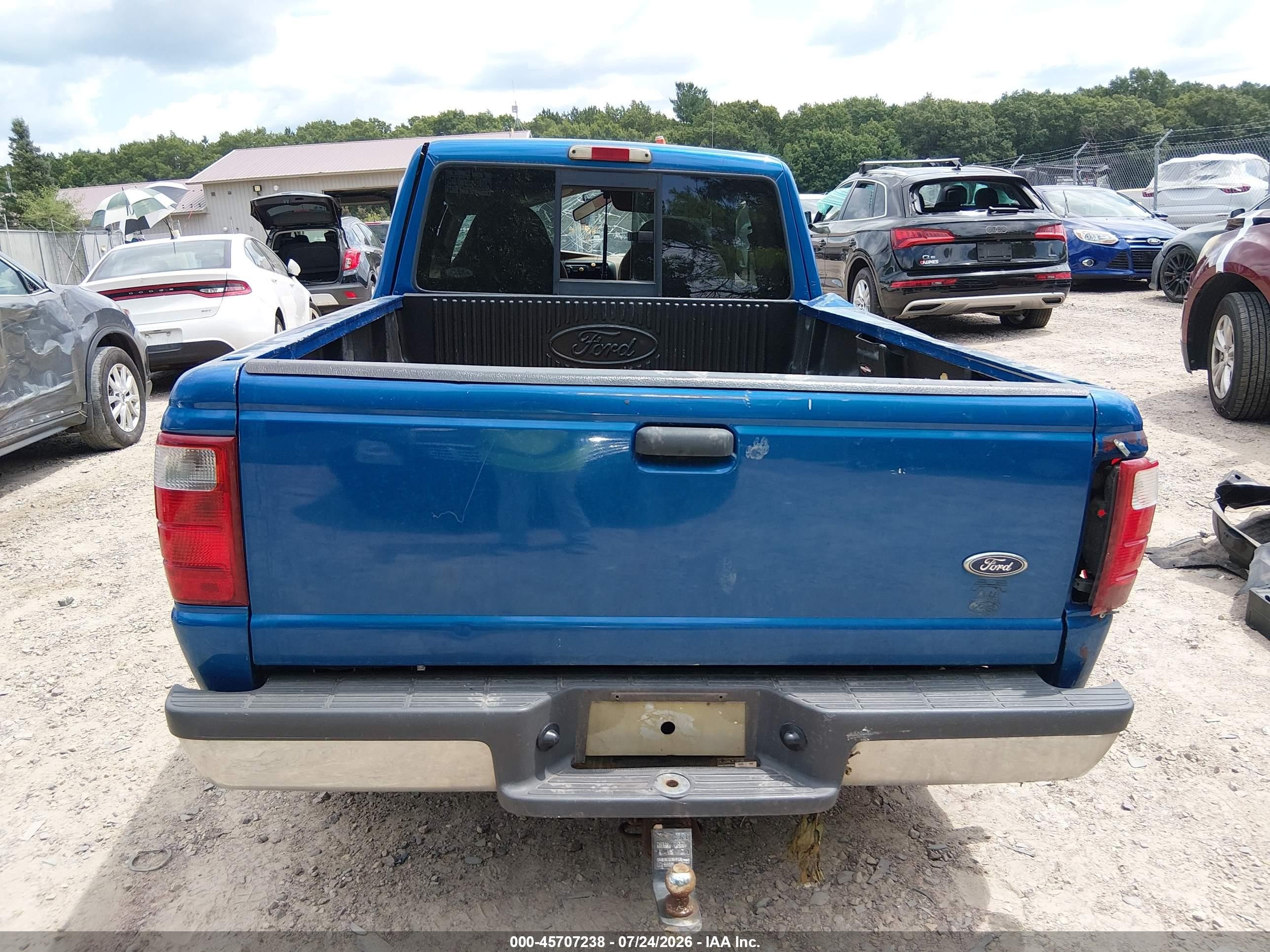 2001 Ford Ranger Edge/xlt Blue vin: 1FTYR14E31PB58829