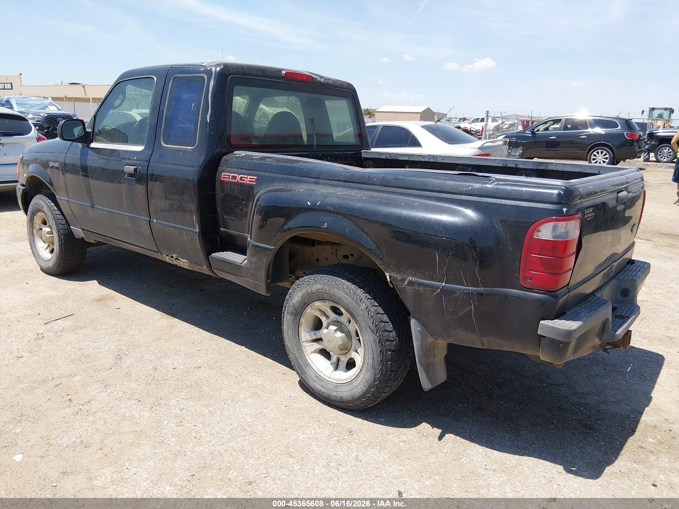 2003 Ford Ranger Edge Black vin: 1FTYR14E43PB45719