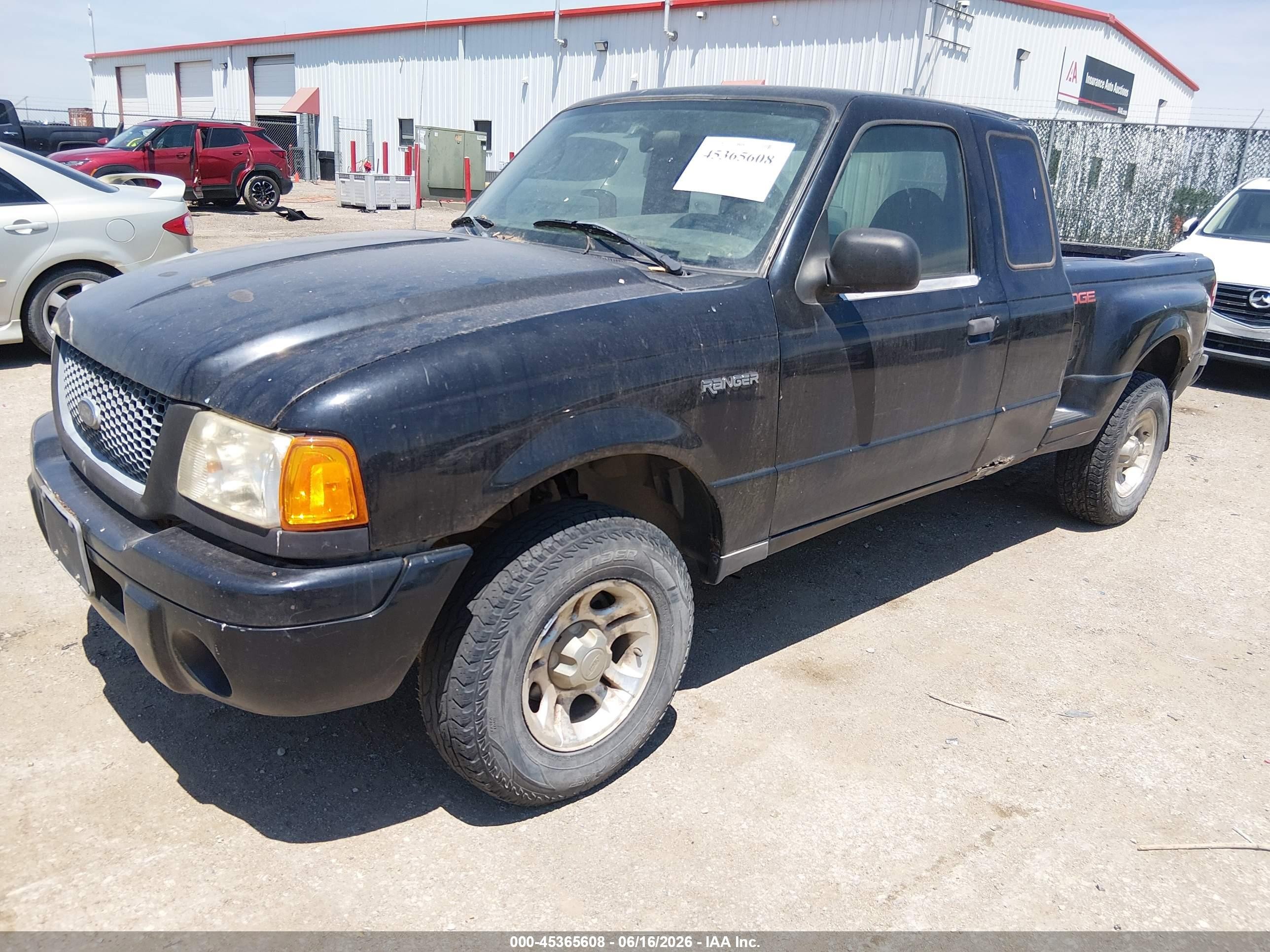 2003 Ford Ranger Edge Black vin: 1FTYR14E43PB45719