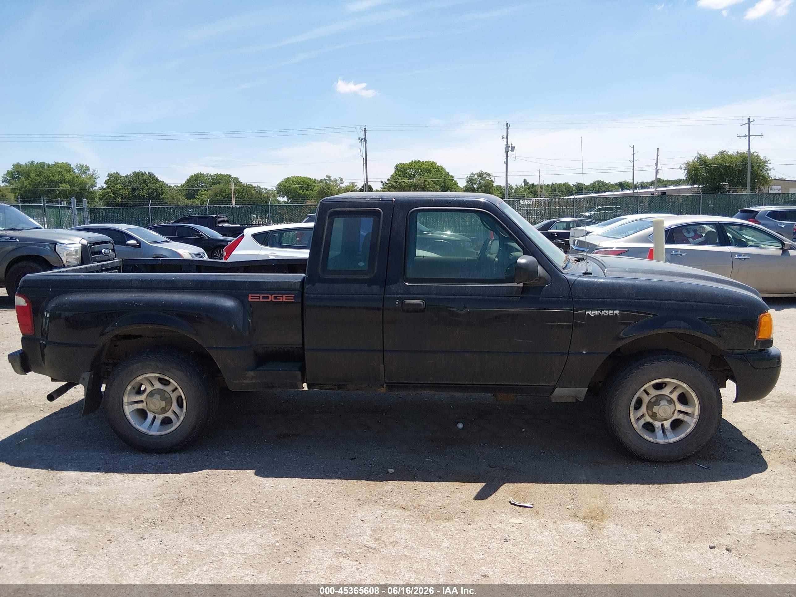 2003 Ford Ranger Edge Black vin: 1FTYR14E43PB45719