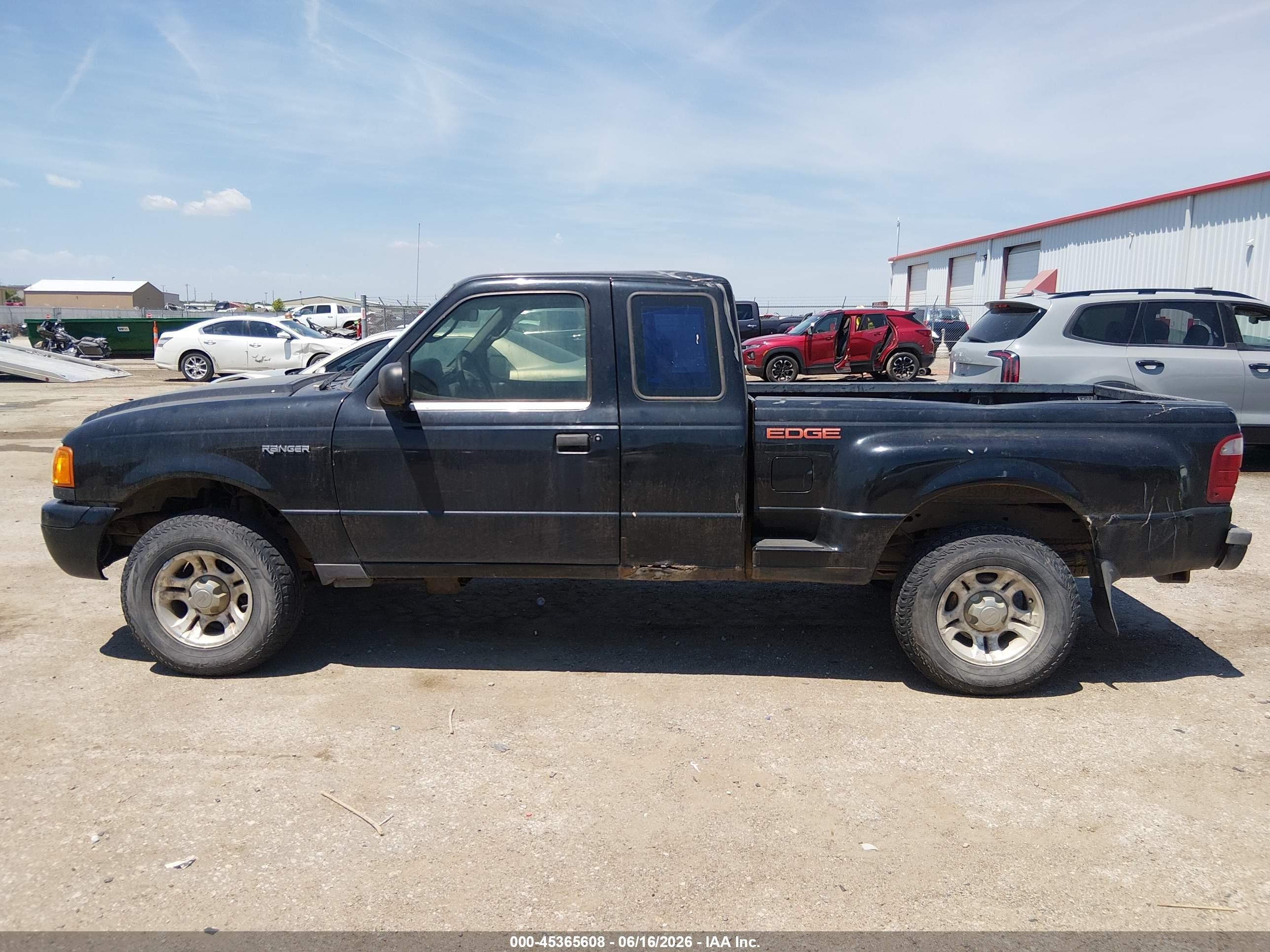 2003 Ford Ranger Edge Black vin: 1FTYR14E43PB45719