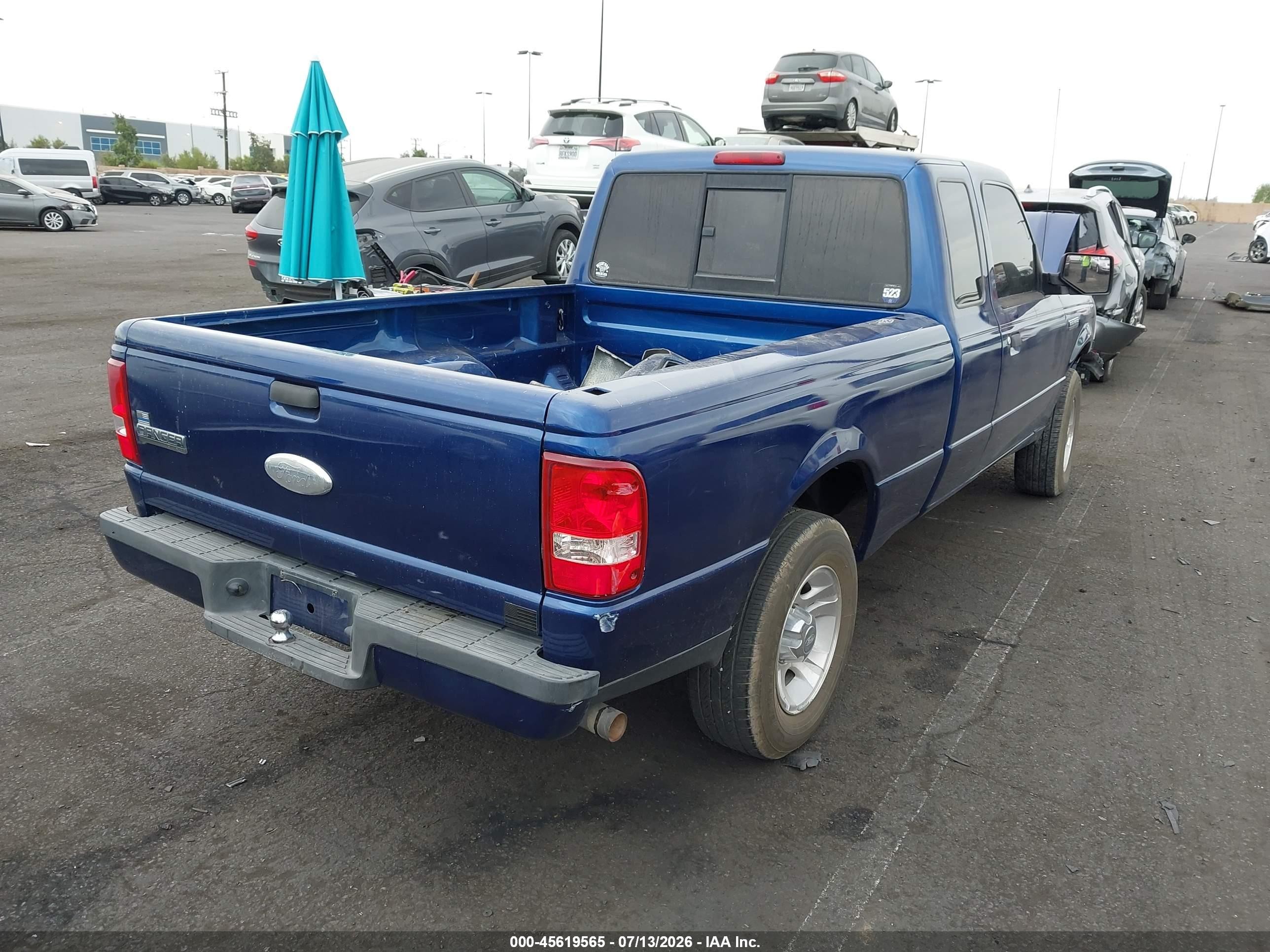 2007 Ford Ranger Sport/stx/xl/xlt Синий vin: 1FTYR14E67PA84542