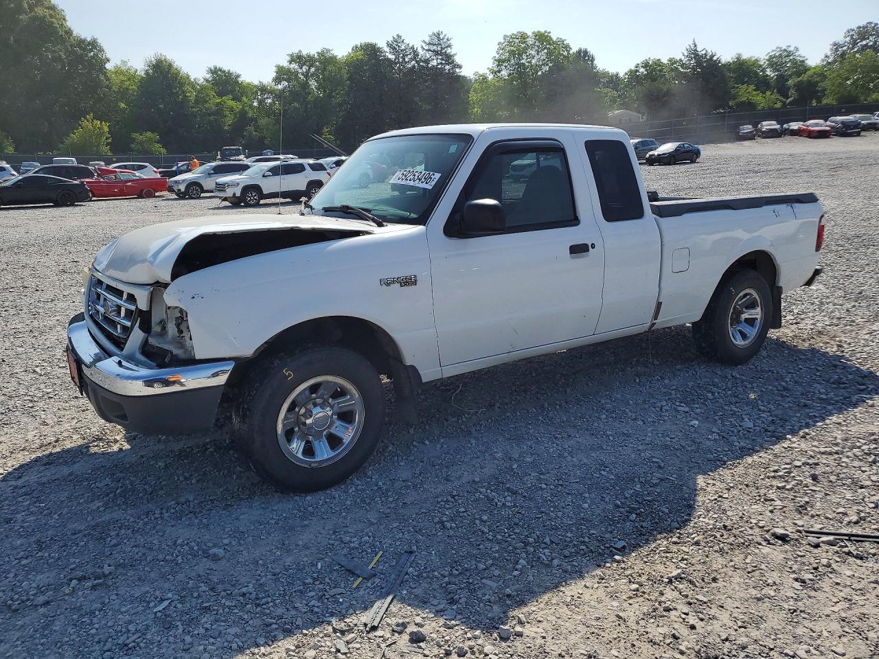 2001 Ford Ranger Super Cab White vin: 1FTYR14E91TA29856