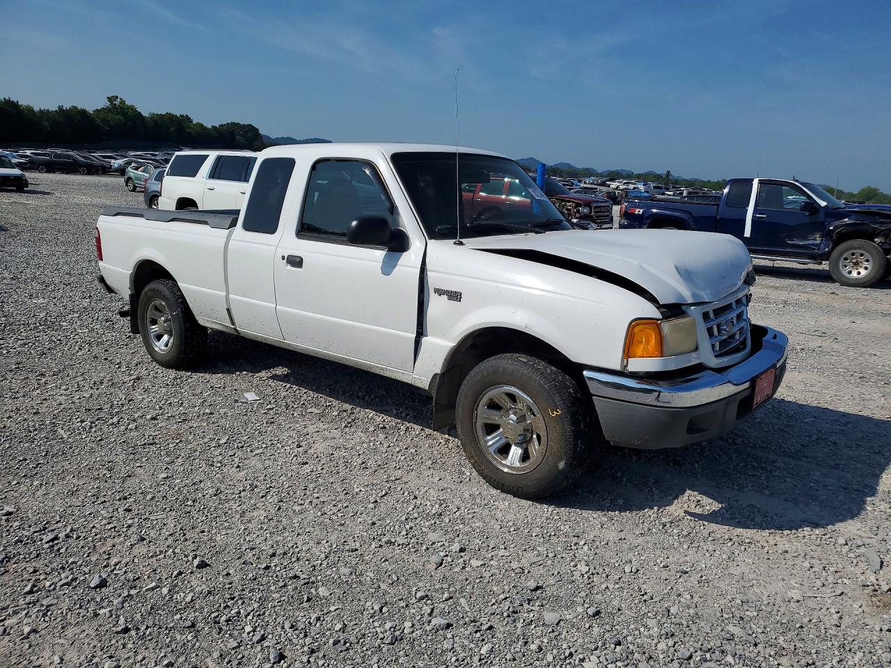 2001 Ford Ranger Super Cab White vin: 1FTYR14E91TA29856