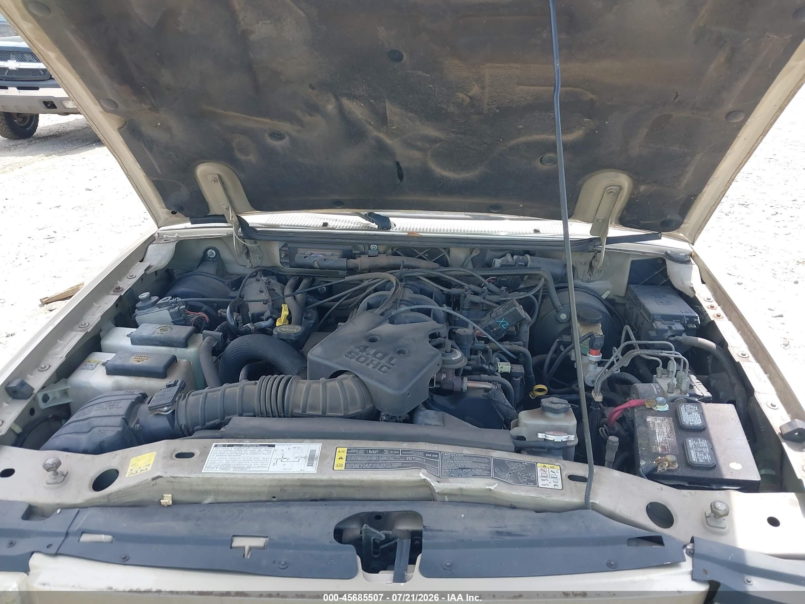 2001 Ford Ranger Edge/xlt Золотой vin: 1FTYR14E91TA38945