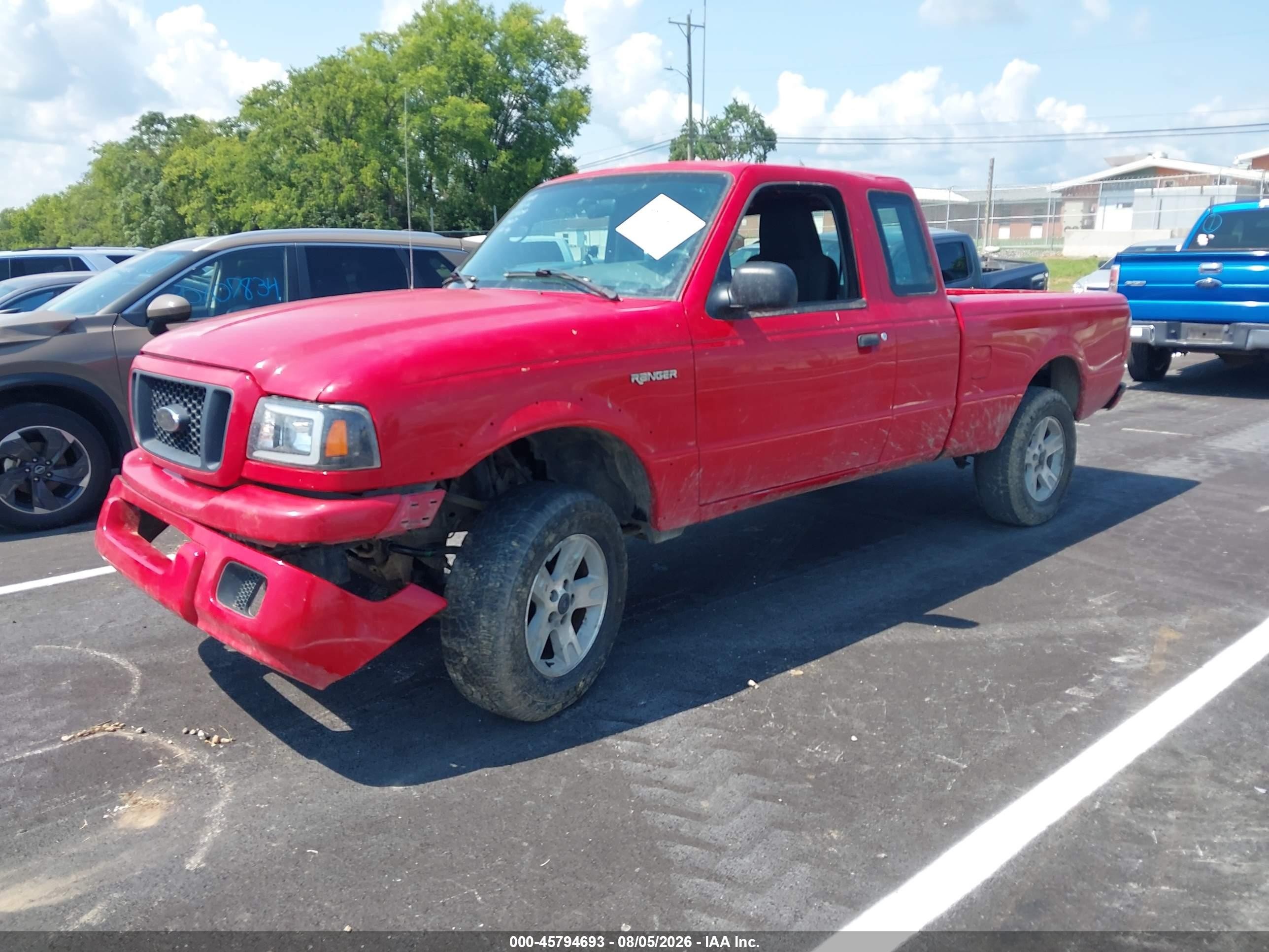 2005 Ford Ranger Edge/stx/xl/xlt Red vin: 1FTYR14E95PA13817