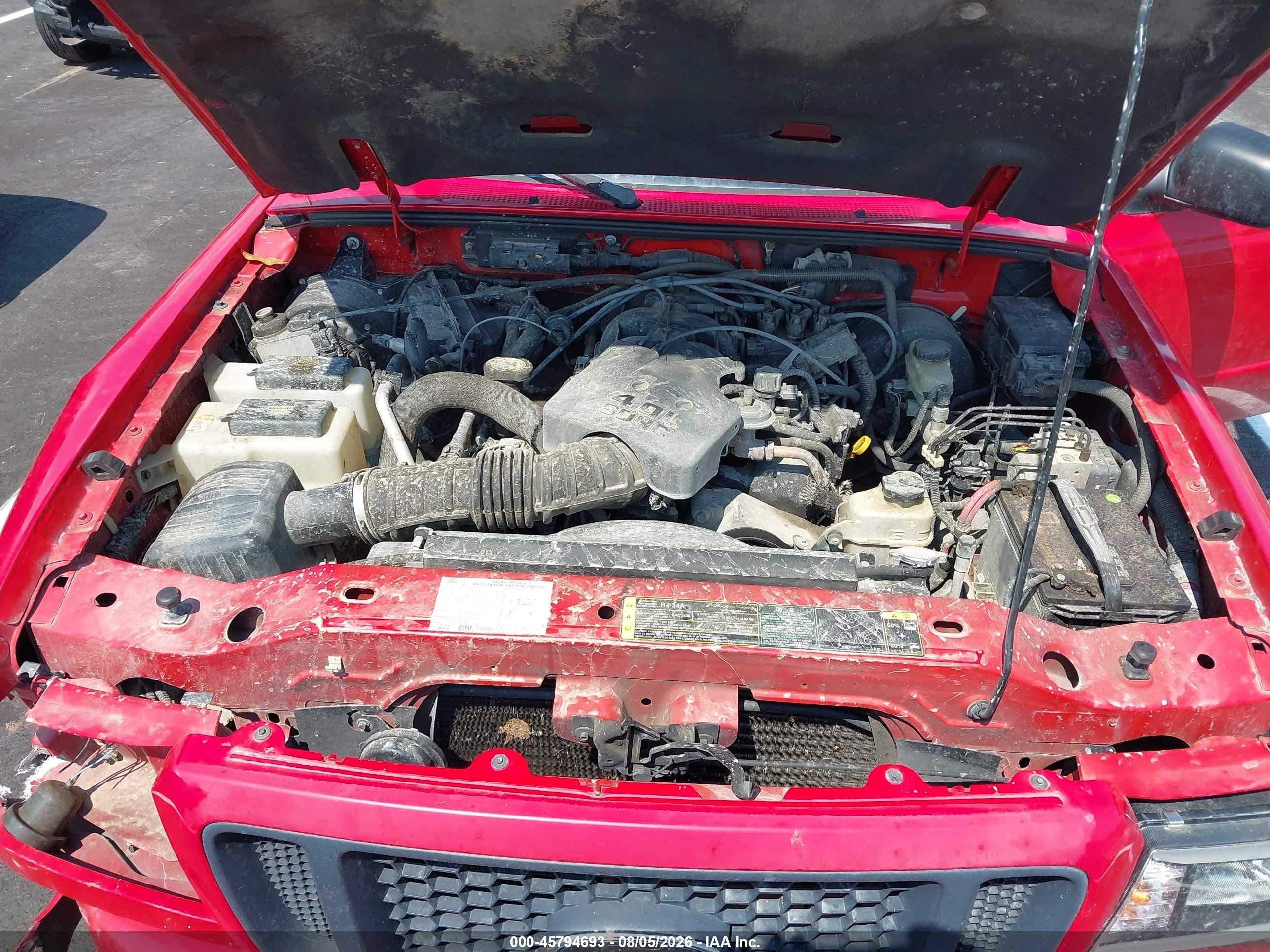 2005 Ford Ranger Edge/stx/xl/xlt Red vin: 1FTYR14E95PA13817