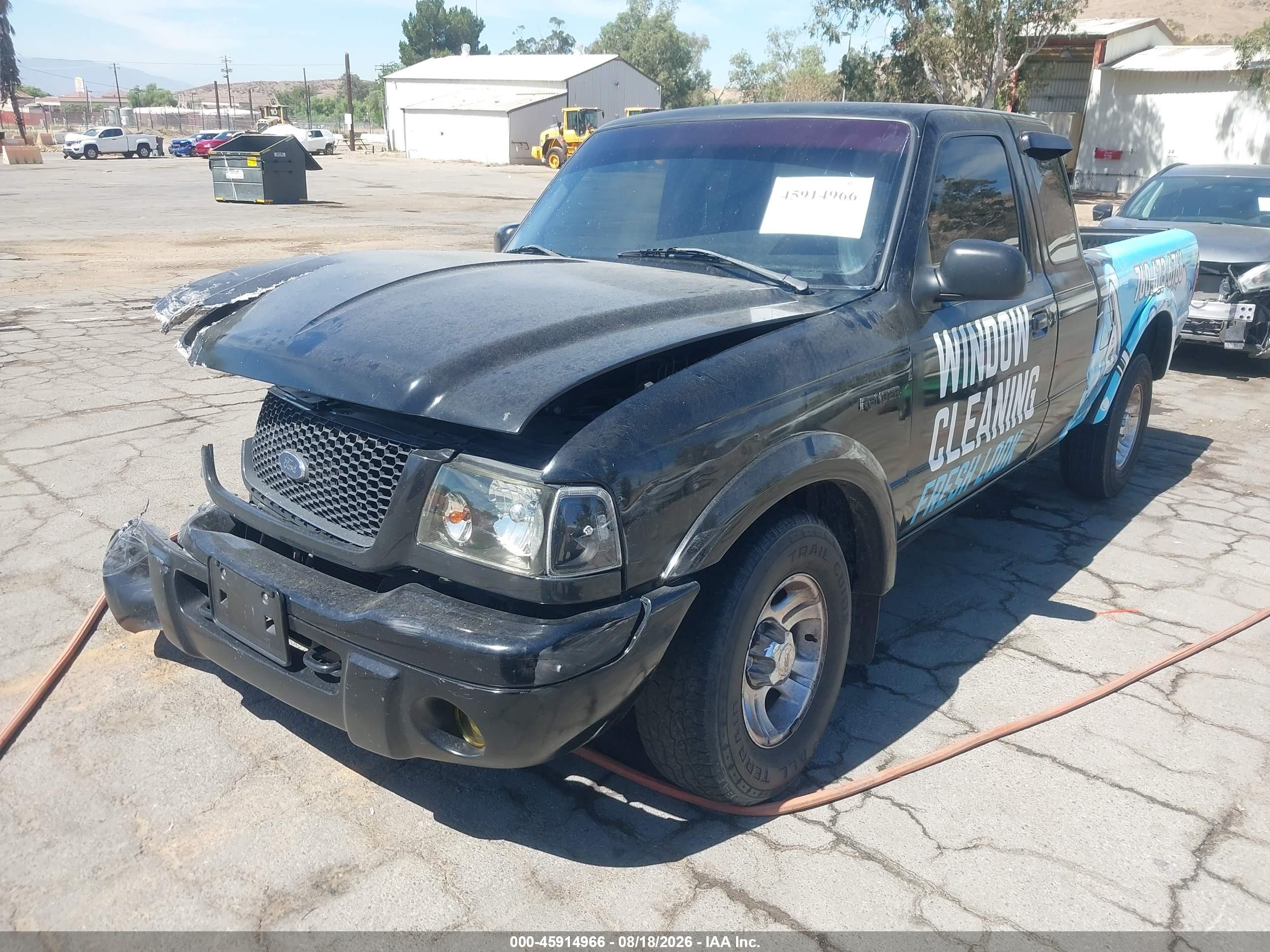 2001 Ford Ranger Edge/xlt Black vin: 1FTYR14EX1PB32955