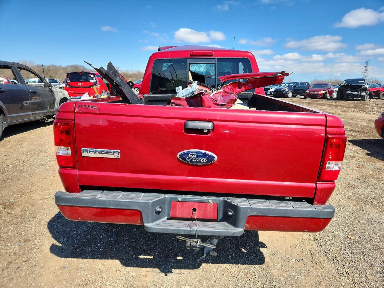 2007 Ford Ranger Super Cab Red vin: 1FTYR14EX7PA09889