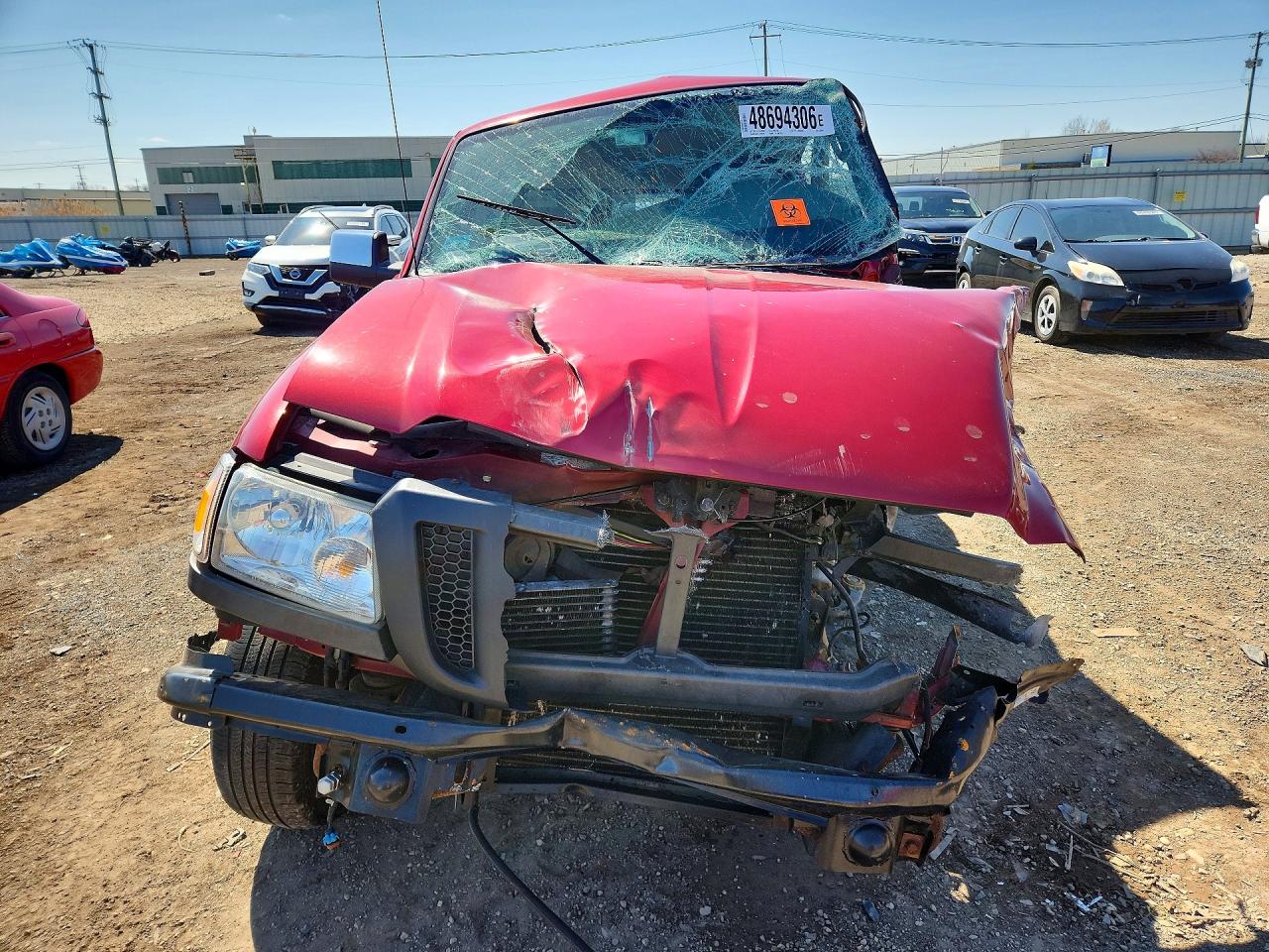 2007 Ford Ranger Super Cab Red vin: 1FTYR14EX7PA09889