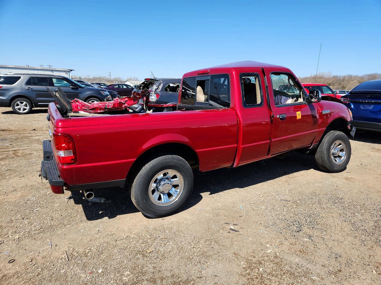 2007 Ford Ranger Super Cab Red vin: 1FTYR14EX7PA09889