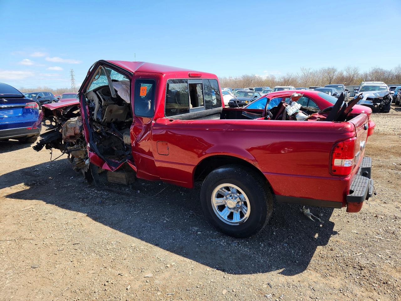 2007 Ford Ranger Super Cab Red vin: 1FTYR14EX7PA09889