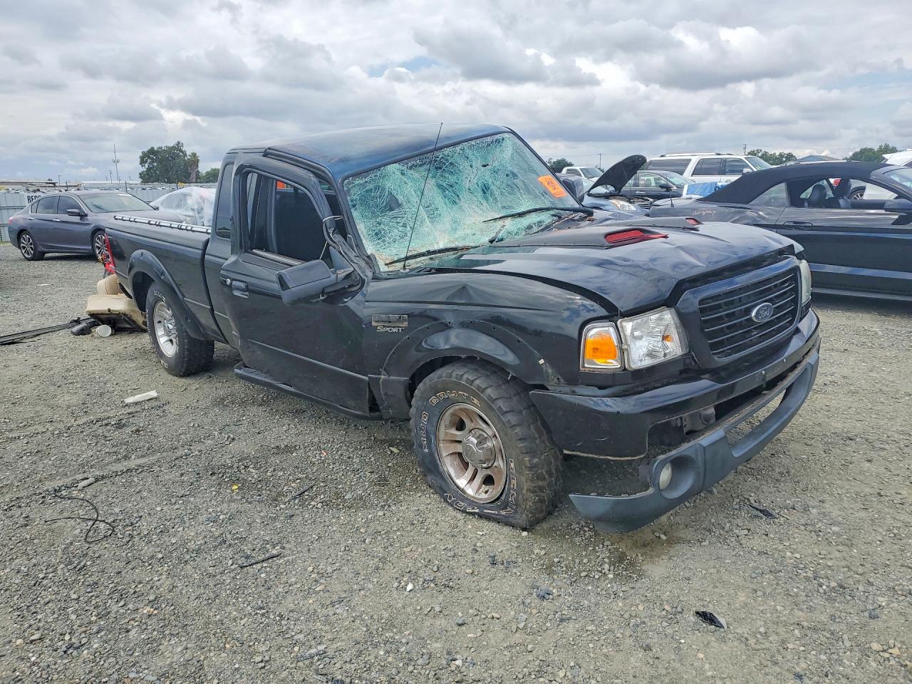 2008 Ford Ranger Super Cab Black vin: 1FTYR14EX8PA86800