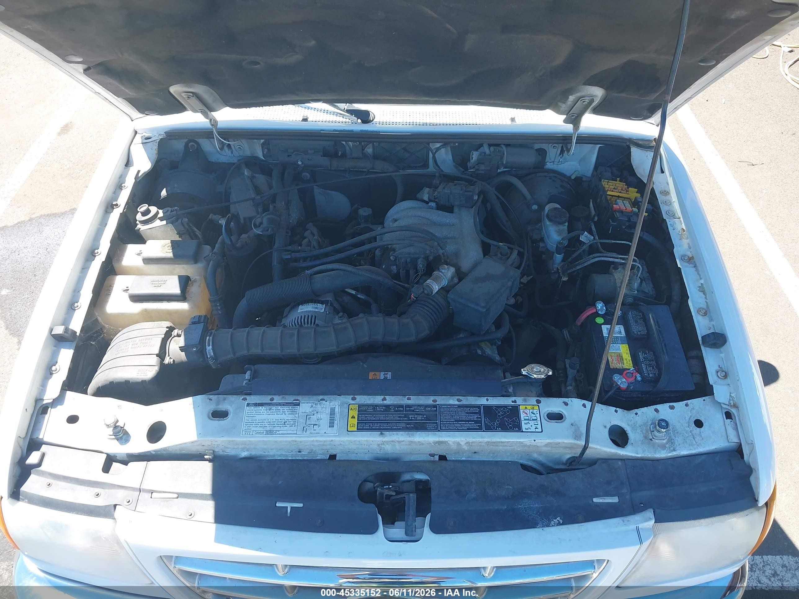 2001 Ford Ranger Edge/xl/xlt White vin: 1FTYR14U01TA53258