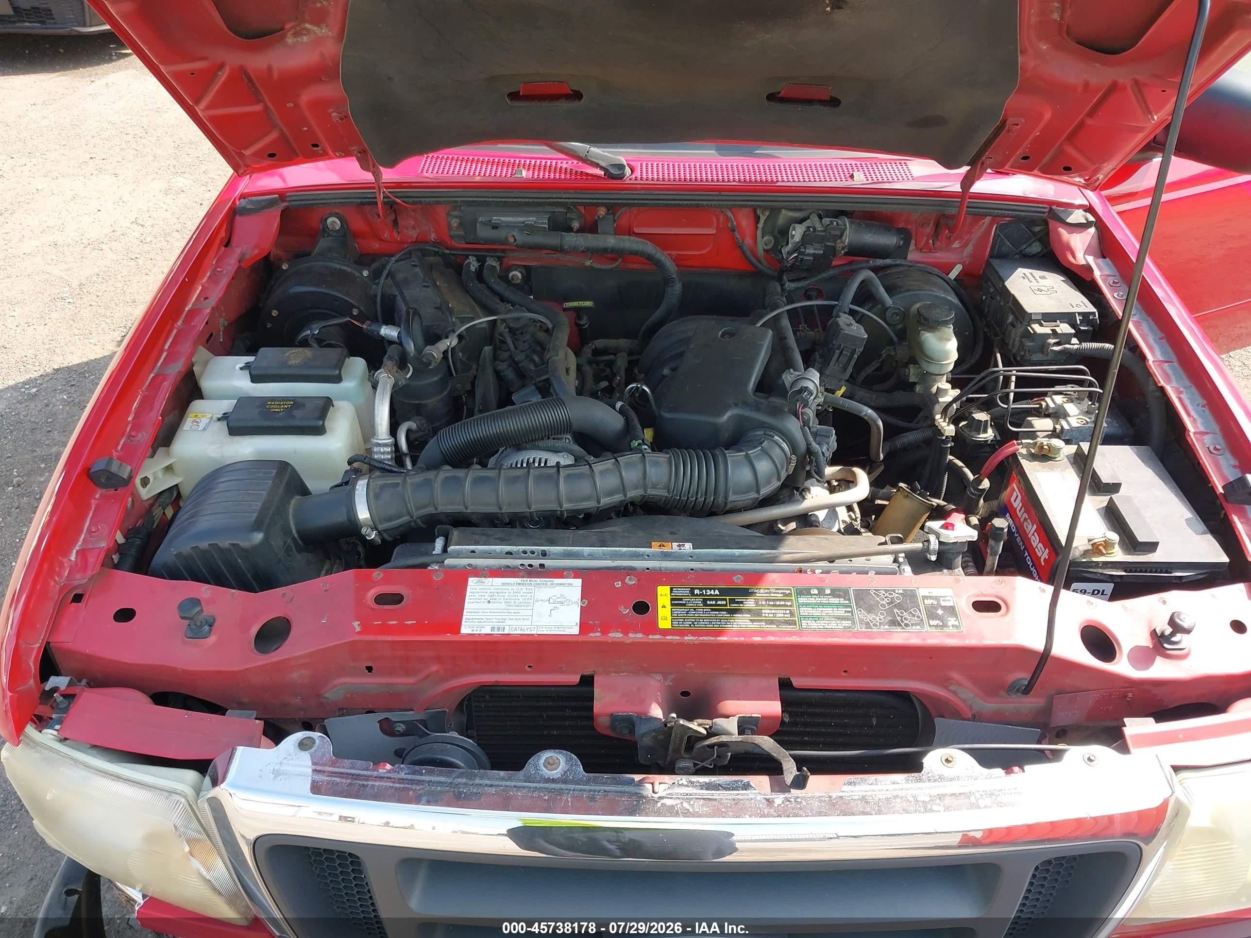 2005 Ford Ranger Edge/stx/xl/xlt Red vin: 1FTYR14U05PB07625