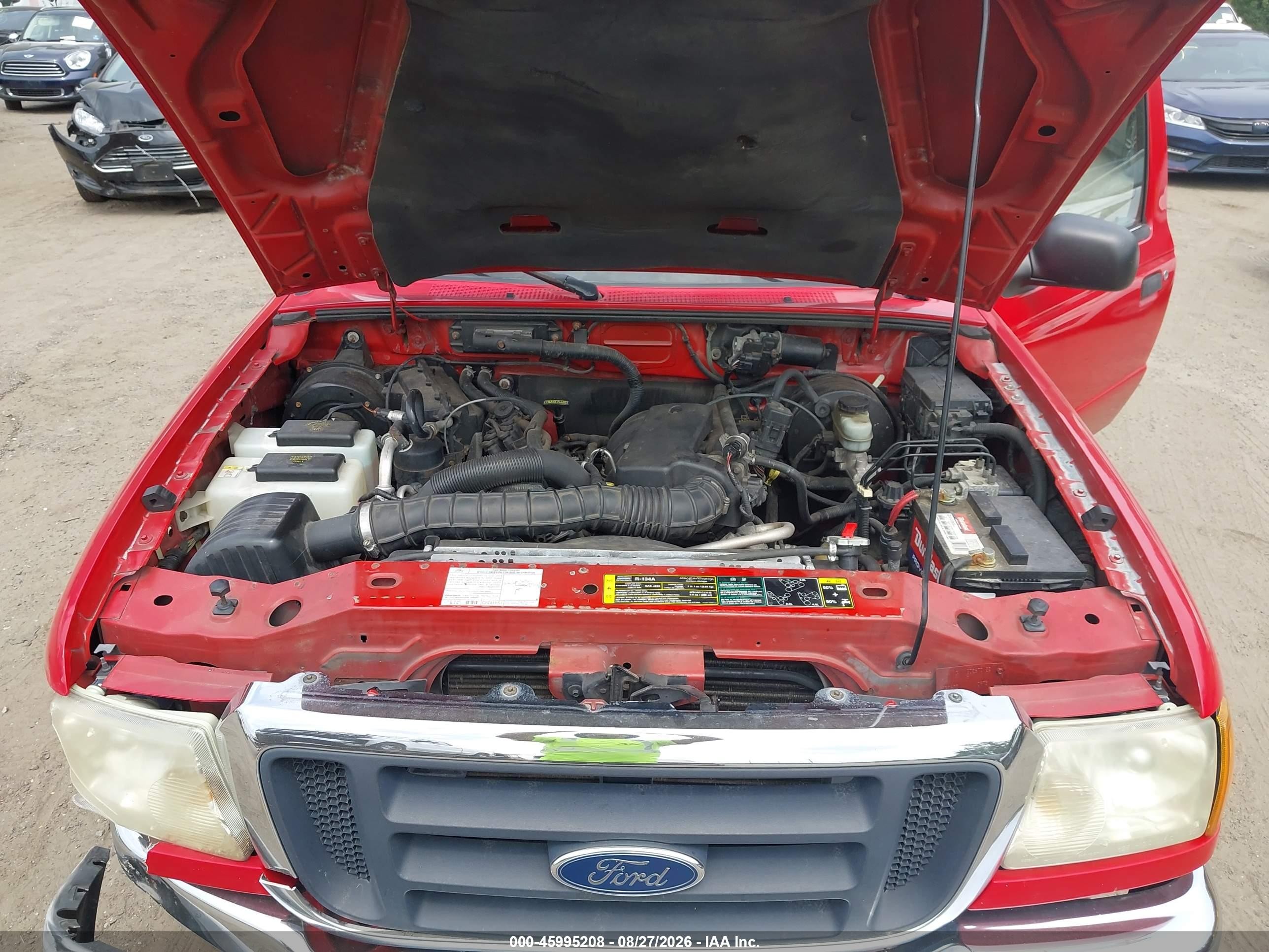 2005 Ford Ranger Edge/stx/xl/xlt Red vin: 1FTYR14U05PB07625