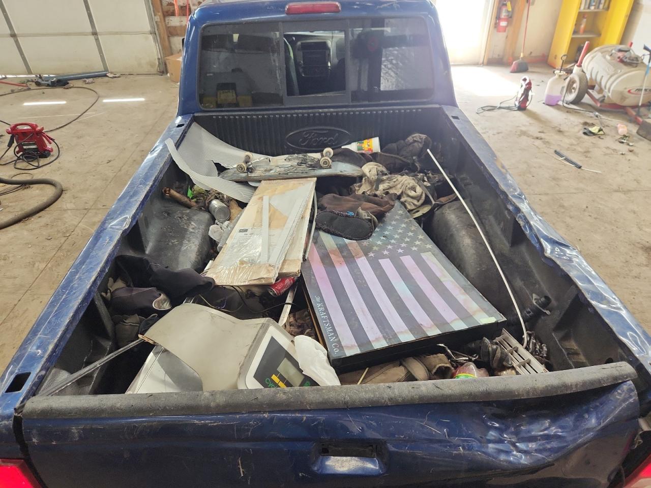 2008 Ford Ranger Super Cab Blue vin: 1FTYR14U08PA78521 Damage: Rear Glass, Missing, Replacement Required