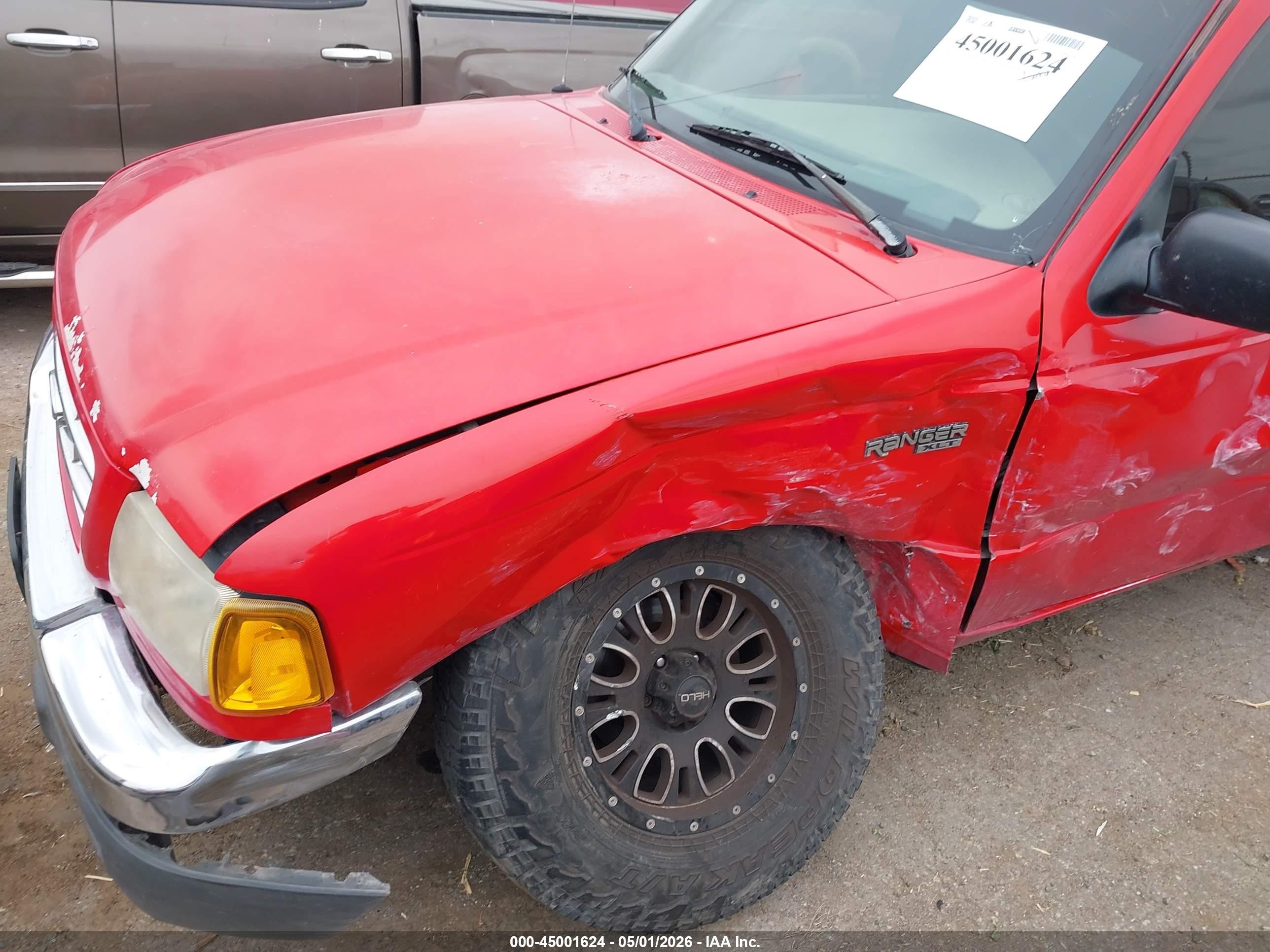 2001 Ford Ranger Edge/xl/xlt Red vin: 1FTYR14U11TA60400
