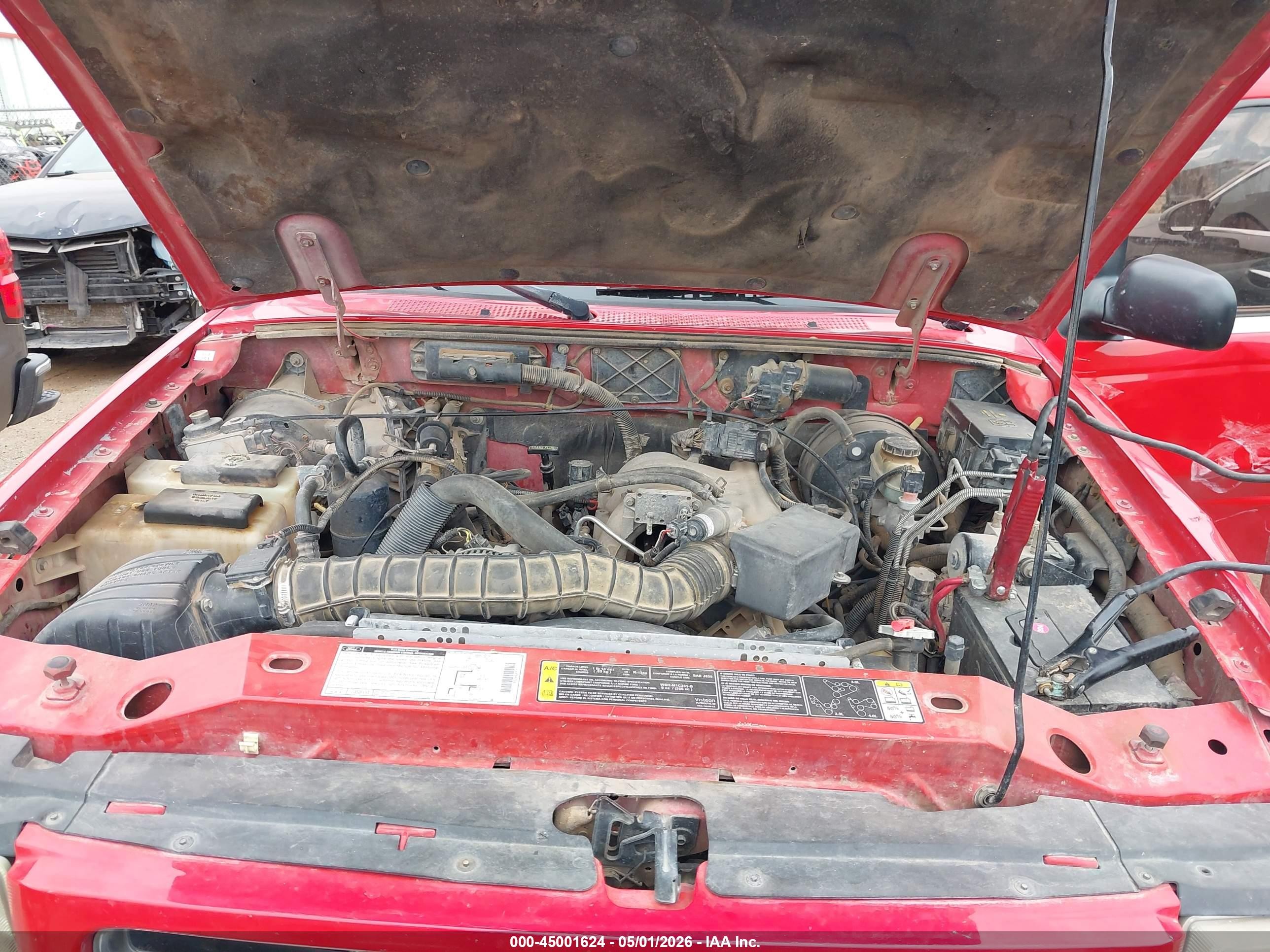 2001 Ford Ranger Edge/xl/xlt Red vin: 1FTYR14U11TA60400