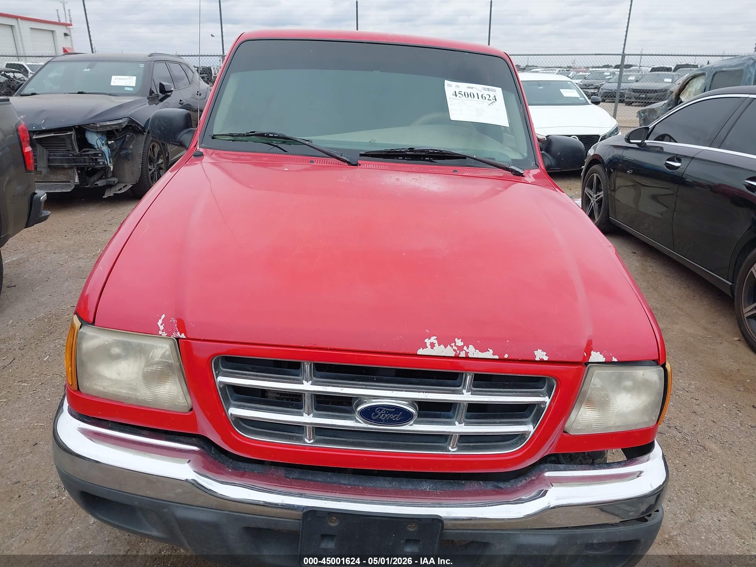 2001 Ford Ranger Edge/xl/xlt Red vin: 1FTYR14U11TA60400