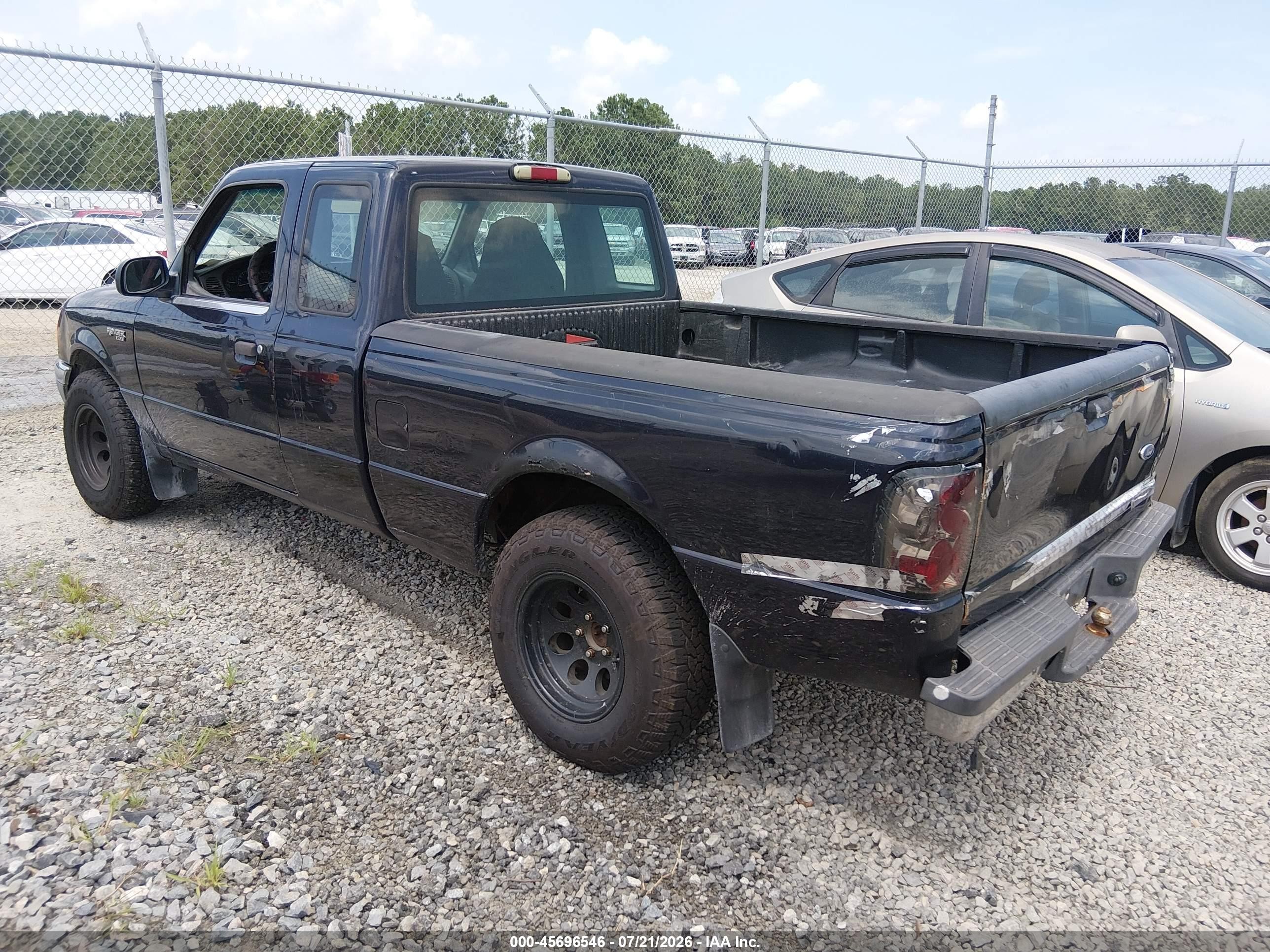 2001 Ford Ranger Edge/xl/xlt Black vin: 1FTYR14U11TA92005