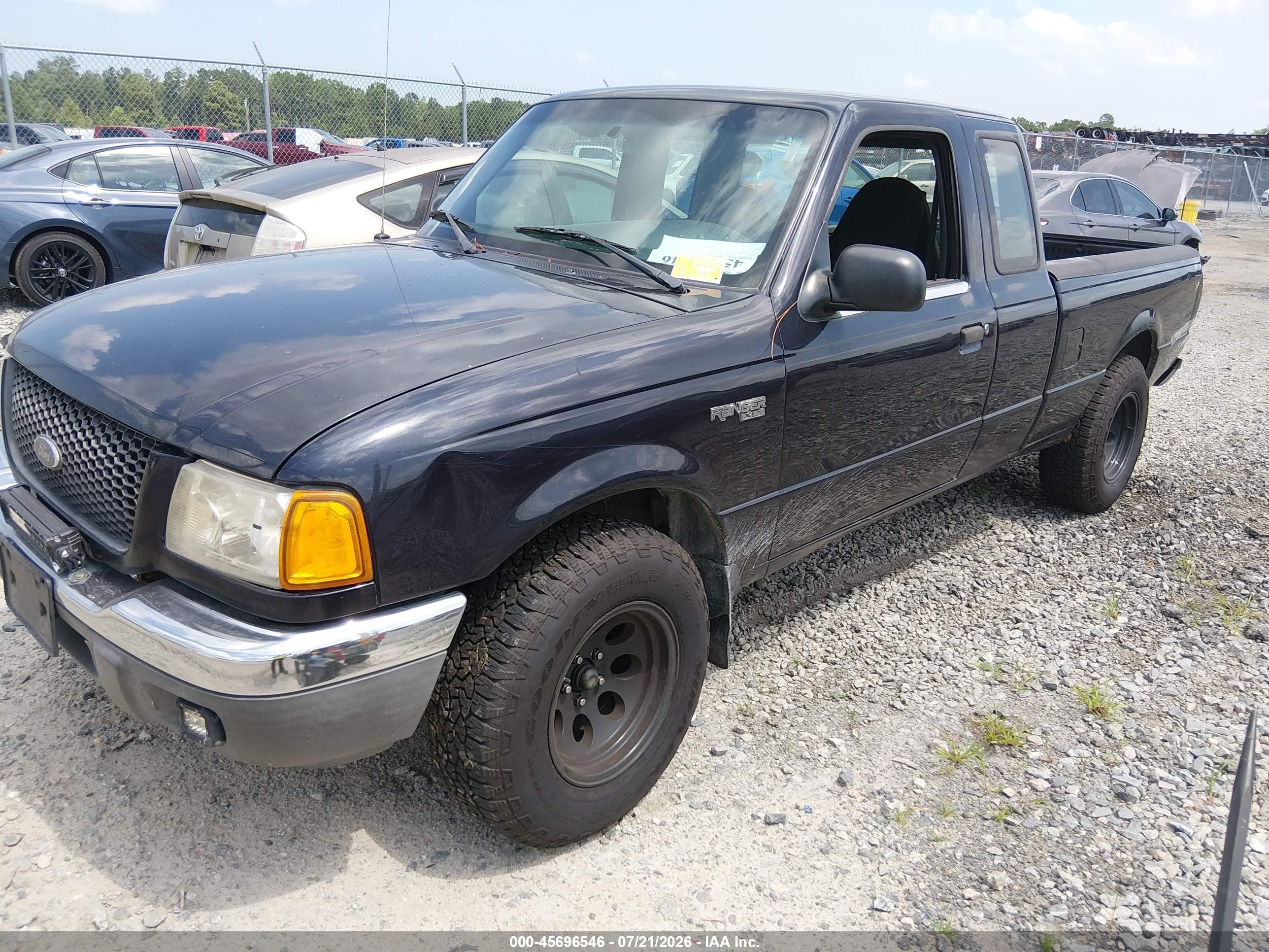2001 Ford Ranger Edge/xl/xlt Black vin: 1FTYR14U11TA92005