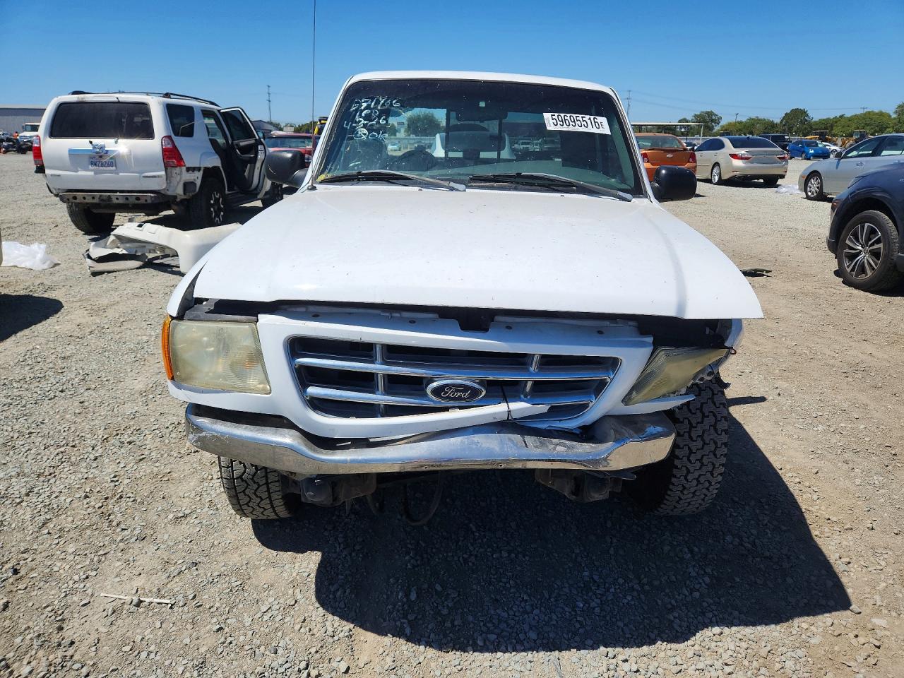 2002 Ford Ranger Super Cab White vin: 1FTYR14U12PA45650
