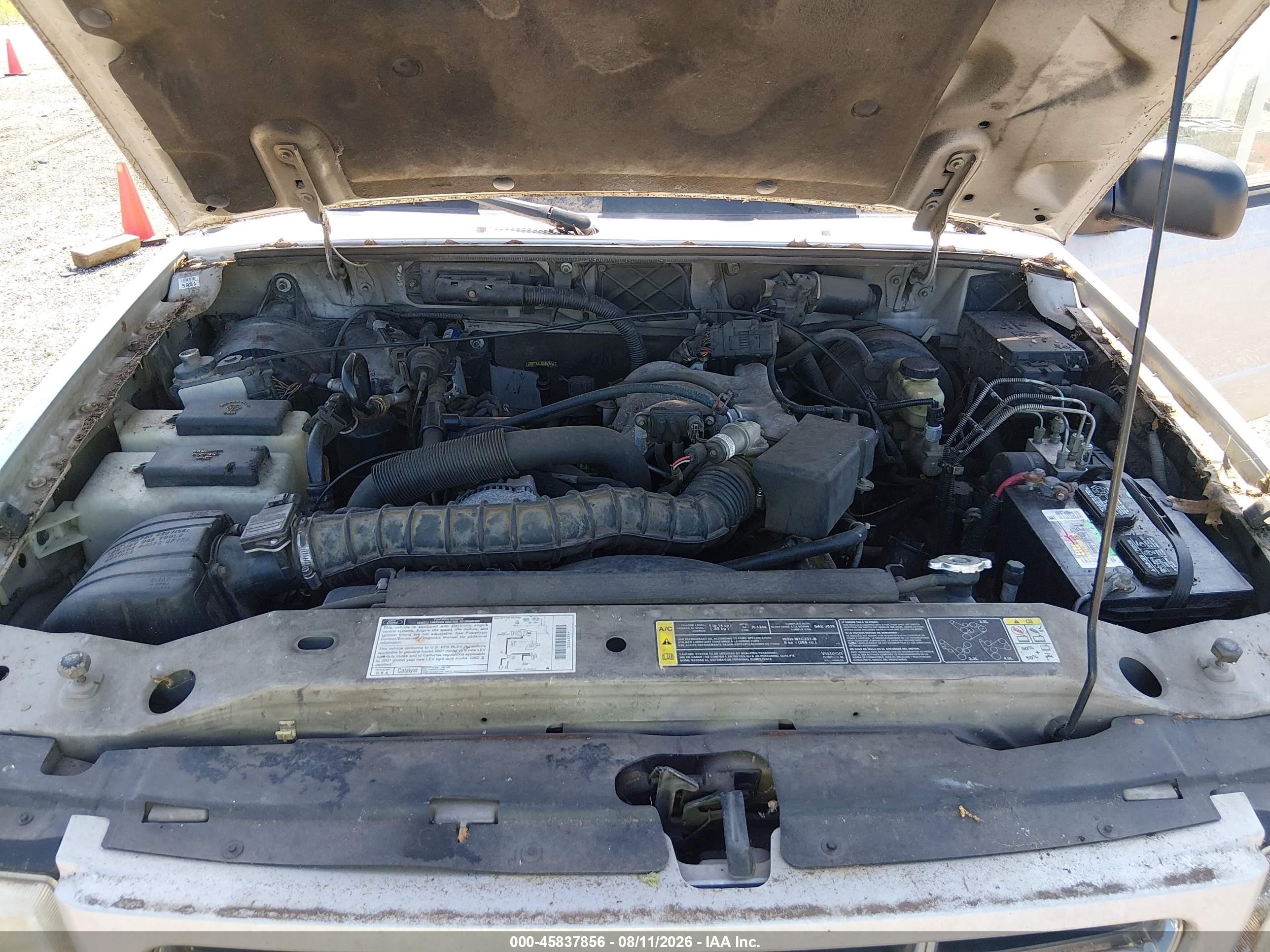 2001 Ford Ranger Edge/xl/xlt Silver vin: 1FTYR14U21TA02750