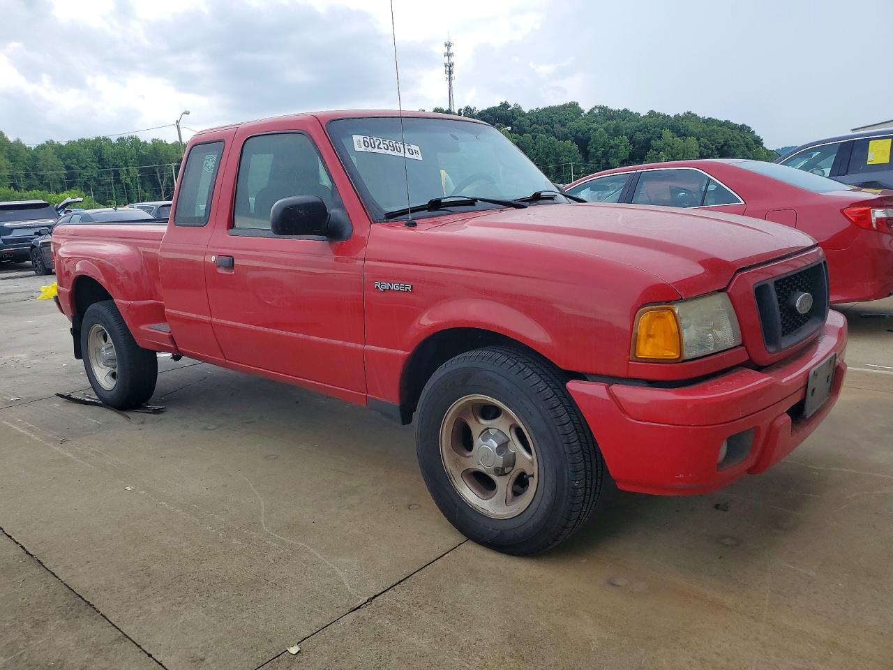 2004 Ford Ranger Super Cab Red vin: 1FTYR14U24PB17507