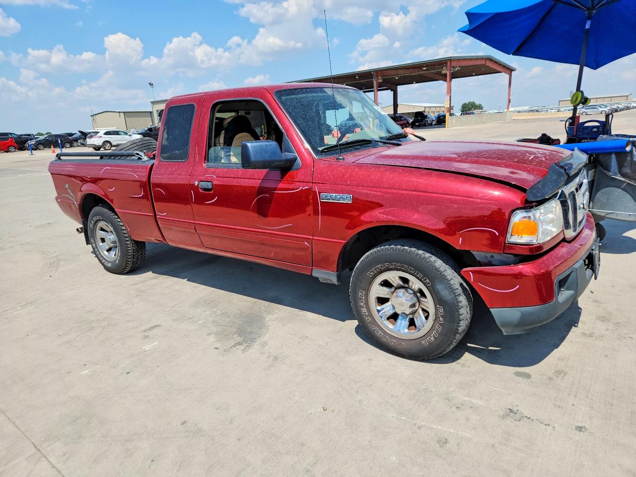 2007 Ford Ranger Super Cab Red vin: 1FTYR14U27PA34793