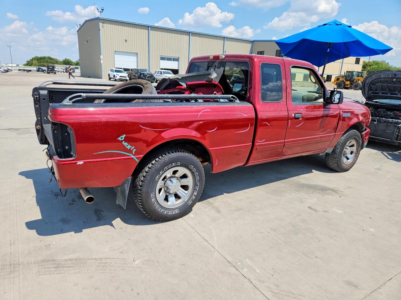 2007 Ford Ranger Super Cab Red vin: 1FTYR14U27PA34793