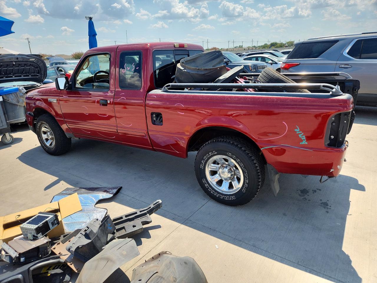 2007 Ford Ranger Super Cab Red vin: 1FTYR14U27PA34793