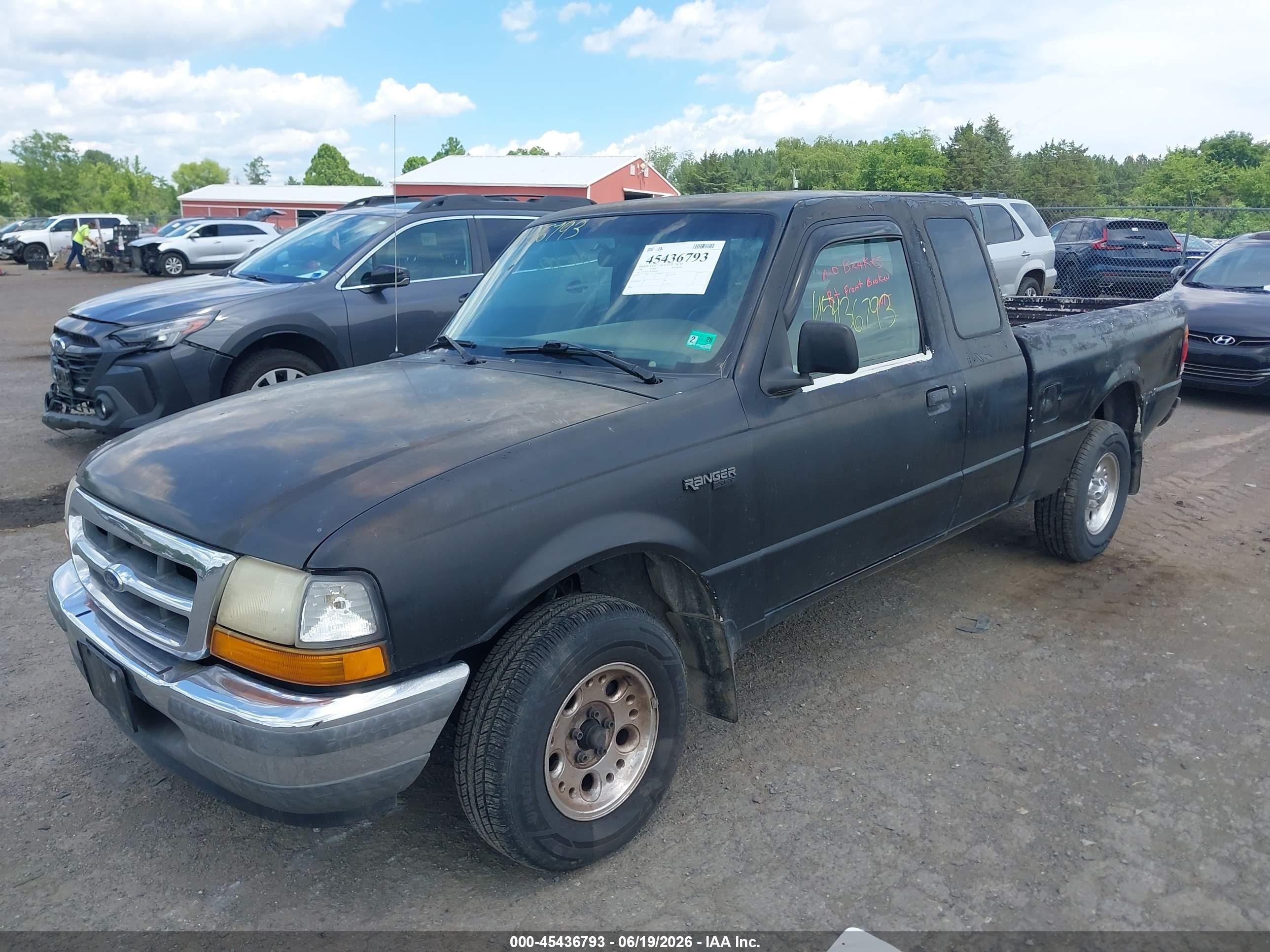 1998 Ford Ranger Splash/xl/xlt Black vin: 1FTYR14U2WPB08048