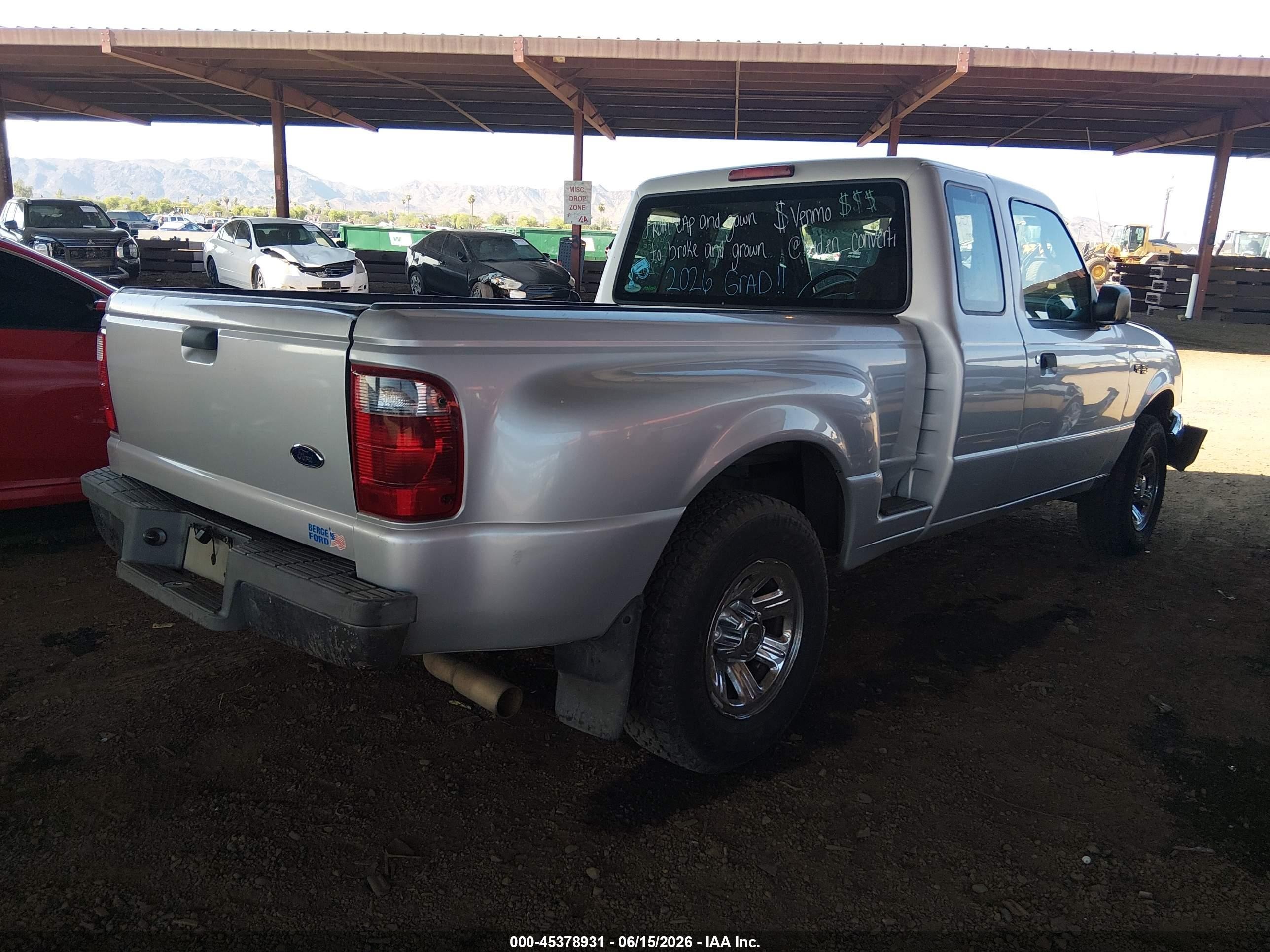 2004 Ford Ranger Edge/tremor/xl/xlt Silver vin: 1FTYR14U34PB55716