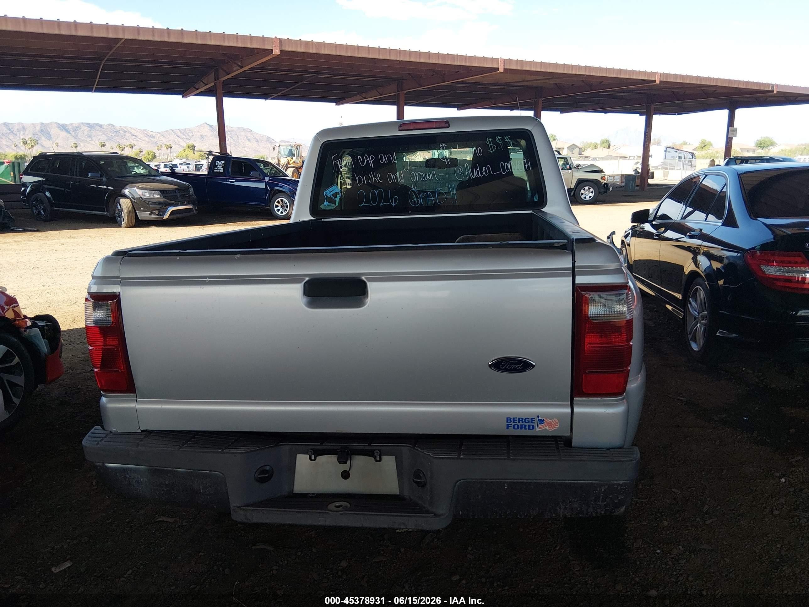 2004 Ford Ranger Edge/tremor/xl/xlt Silver vin: 1FTYR14U34PB55716