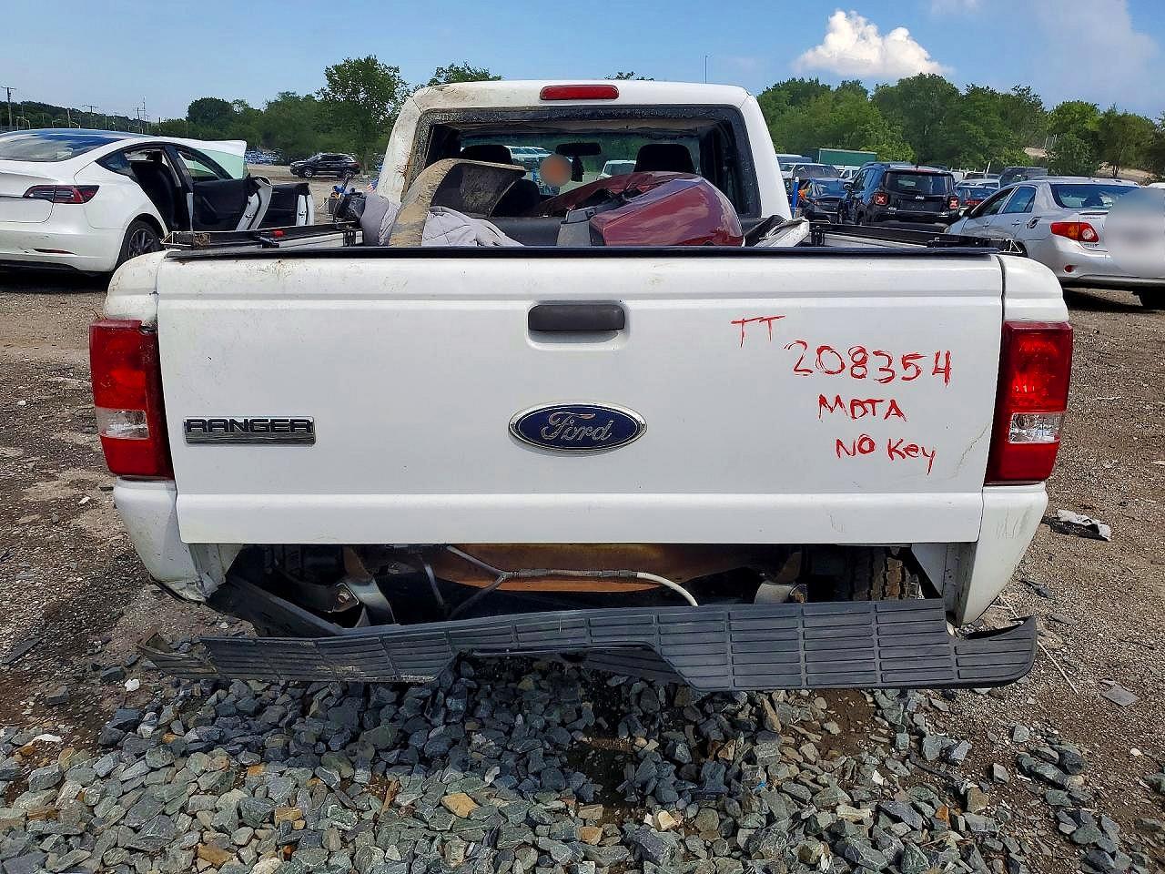 2006 Ford Ranger Super Cab White vin: 1FTYR14U36PA95021