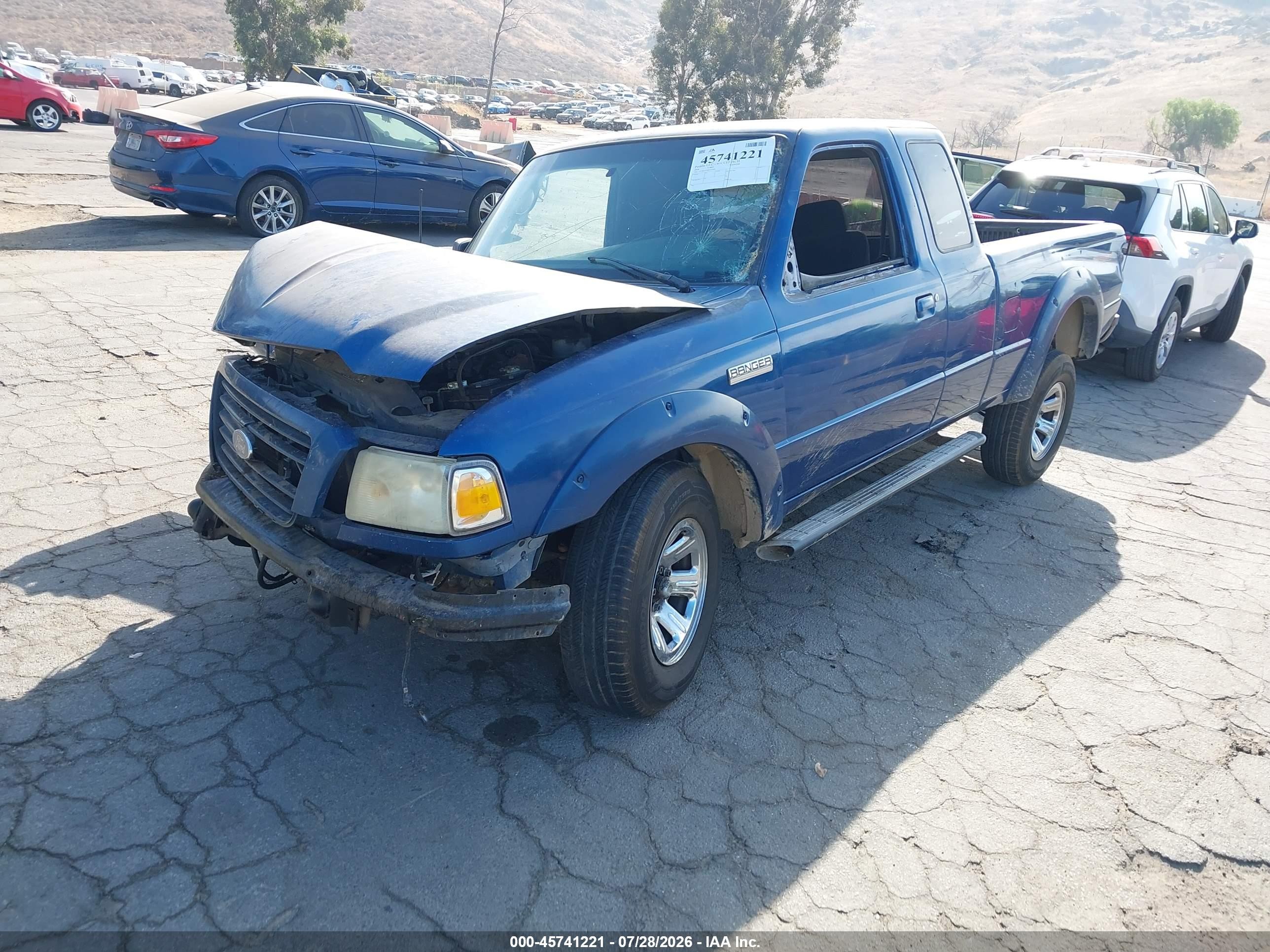 2008 Ford Ranger Sport/xl/xlt Blue vin: 1FTYR14U48PA01909