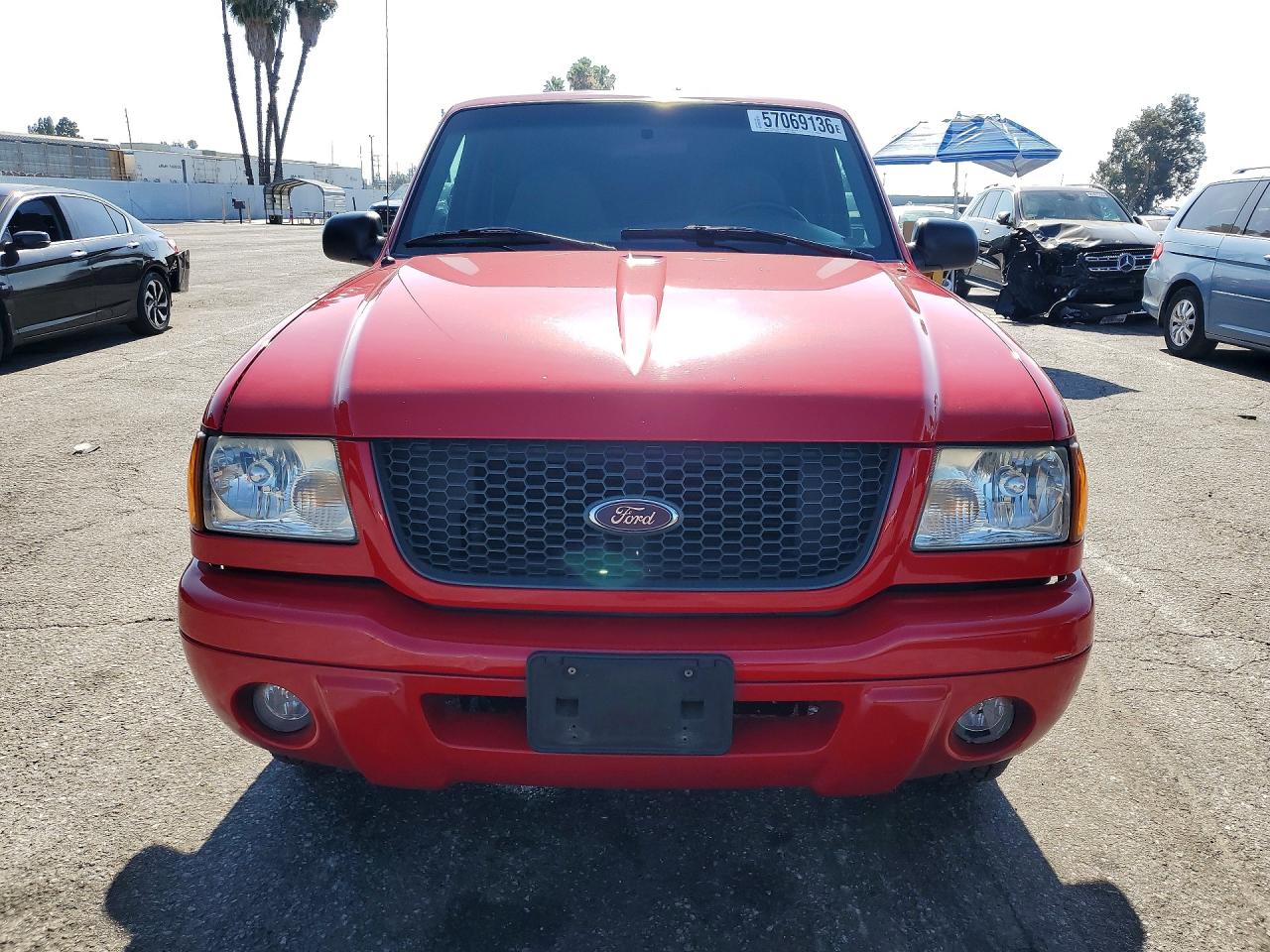 2002 Ford Ranger Super Cab Red vin: 1FTYR14U52PA81129