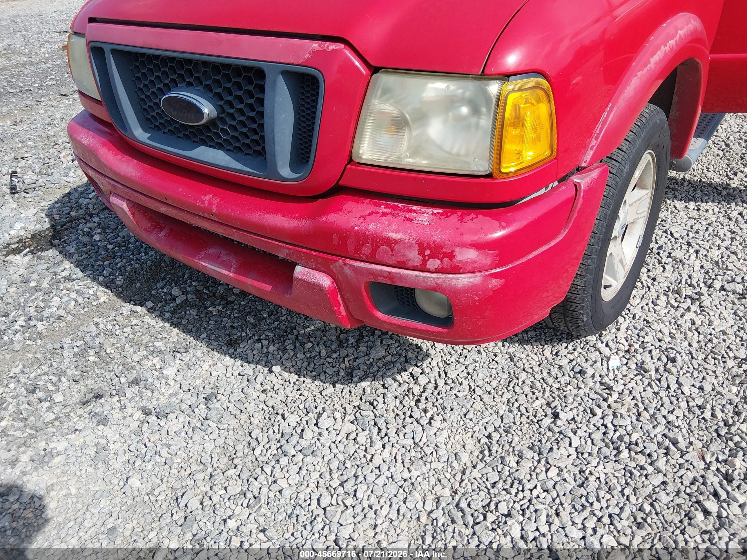 2005 Ford Ranger Edge/stx/xl/xlt Красный vin: 1FTYR14U55PA30668
