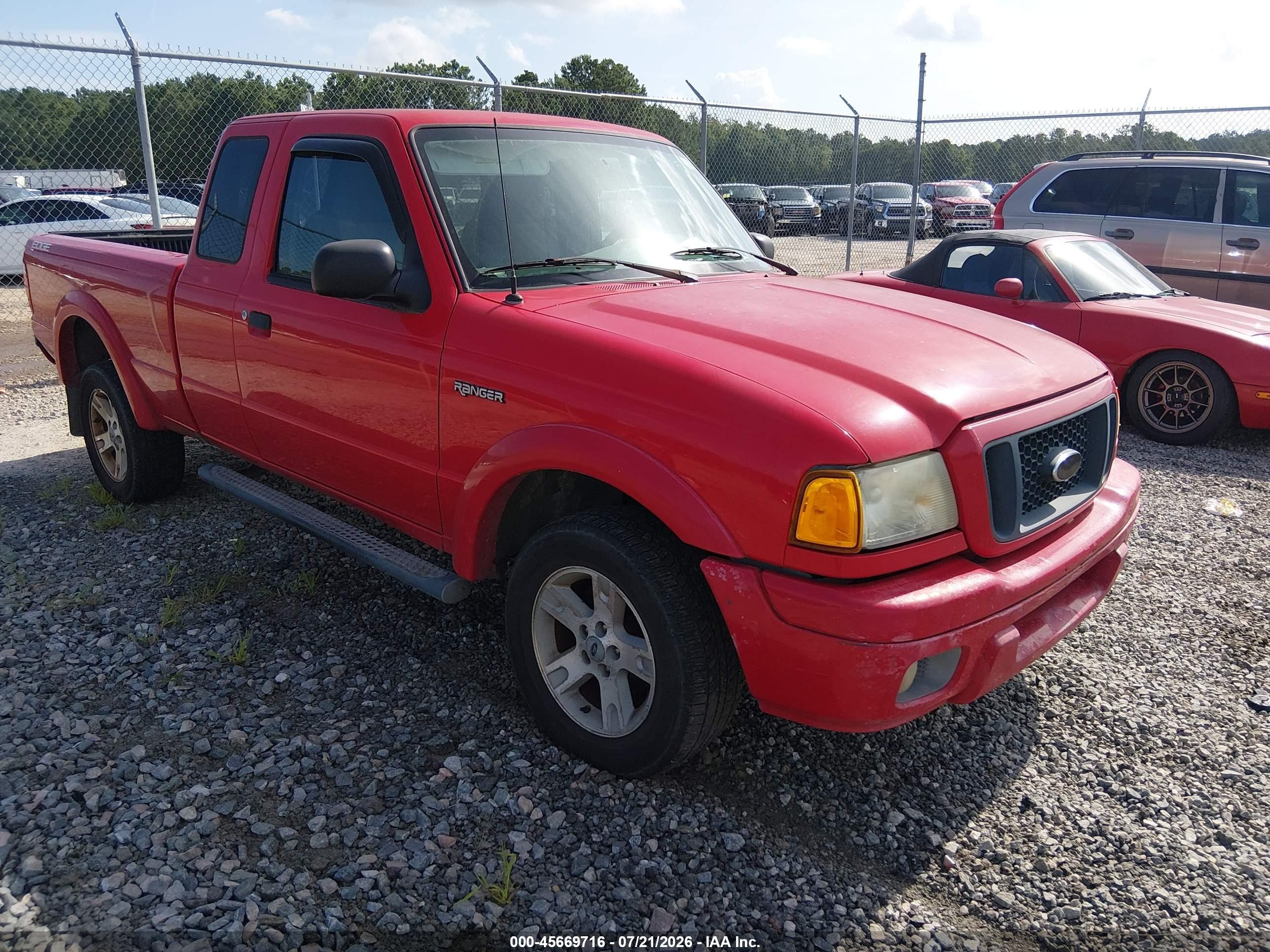 2005 Ford Ranger Edge/stx/xl/xlt Красный vin: 1FTYR14U55PA30668