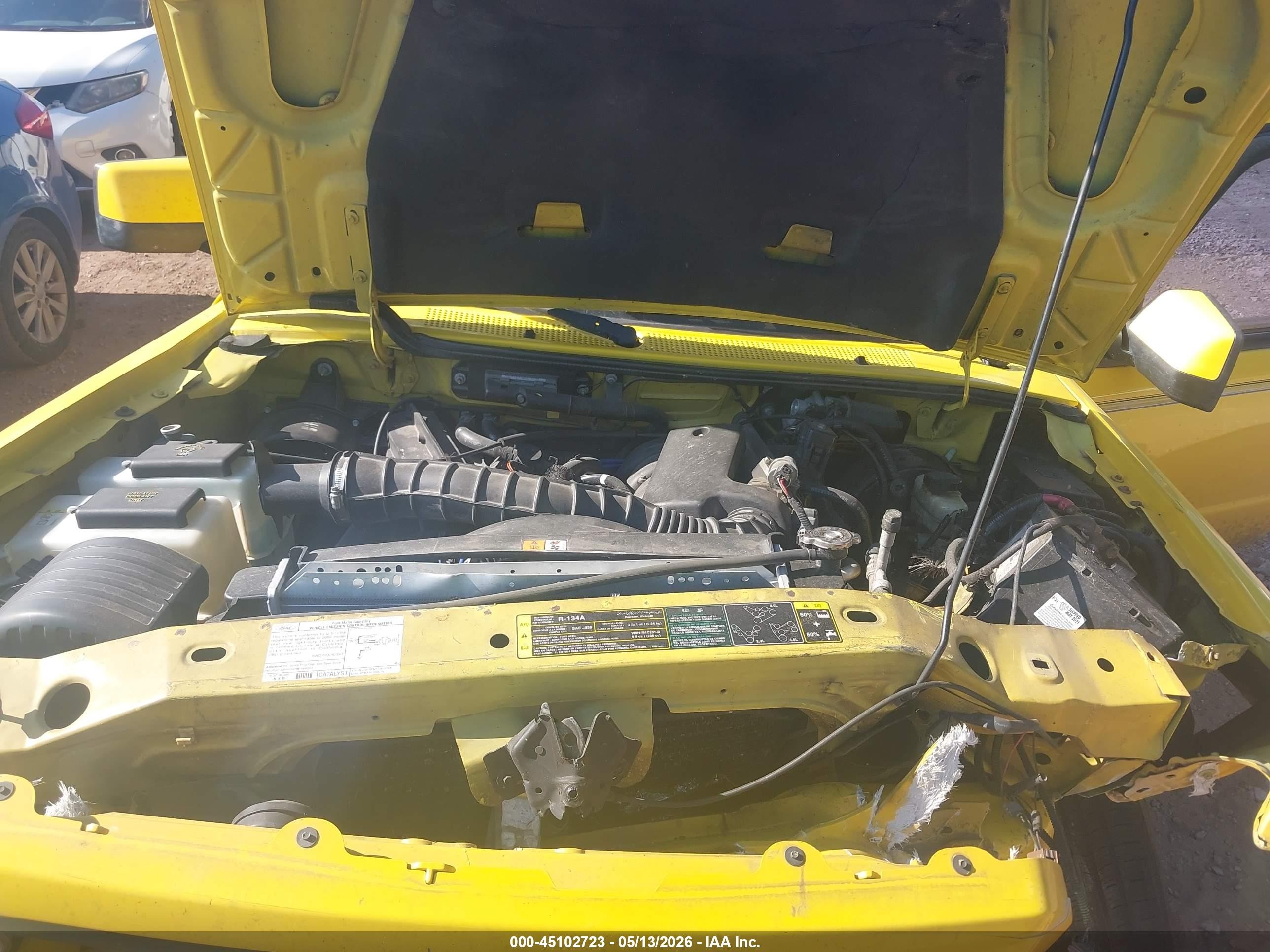 2006 Ford Ranger Sport/stx/xl/xlt Yellow vin: 1FTYR14U56PA23169