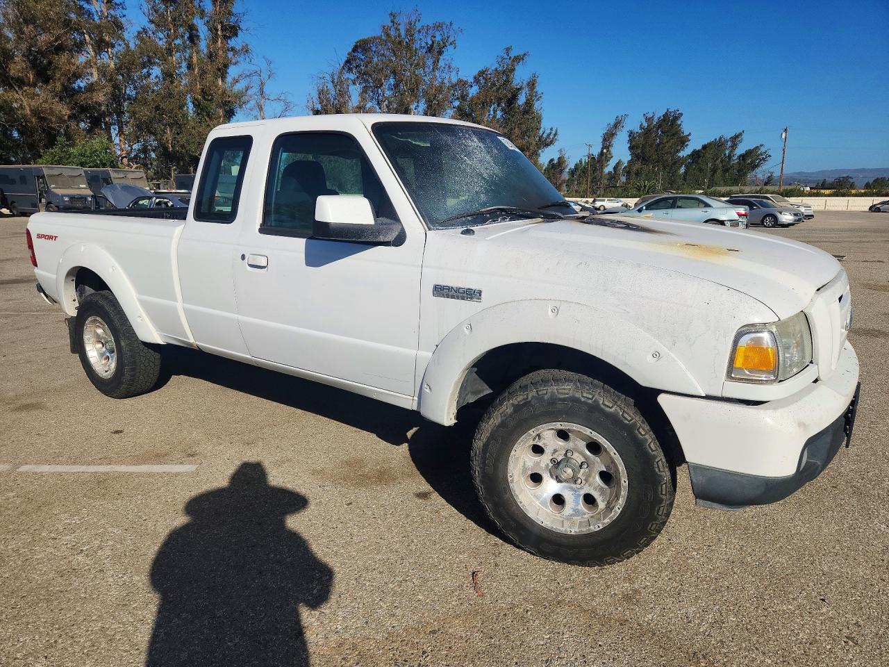 2006 Ford Ranger Super Cab White vin: 1FTYR14U56PA44684