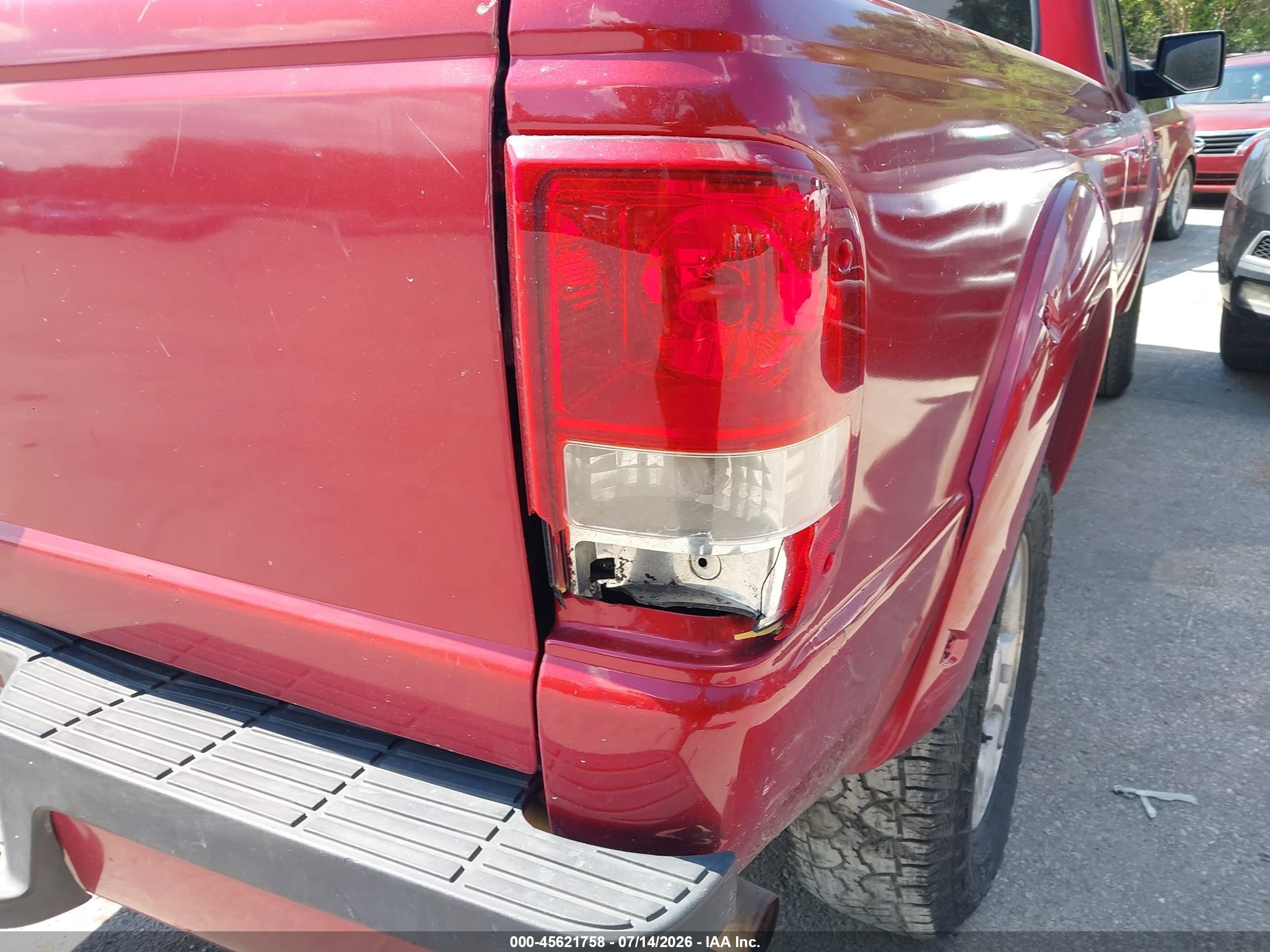 2007 Ford Ranger Sport/stx/xl/xlt Red vin: 1FTYR14U57PA32732