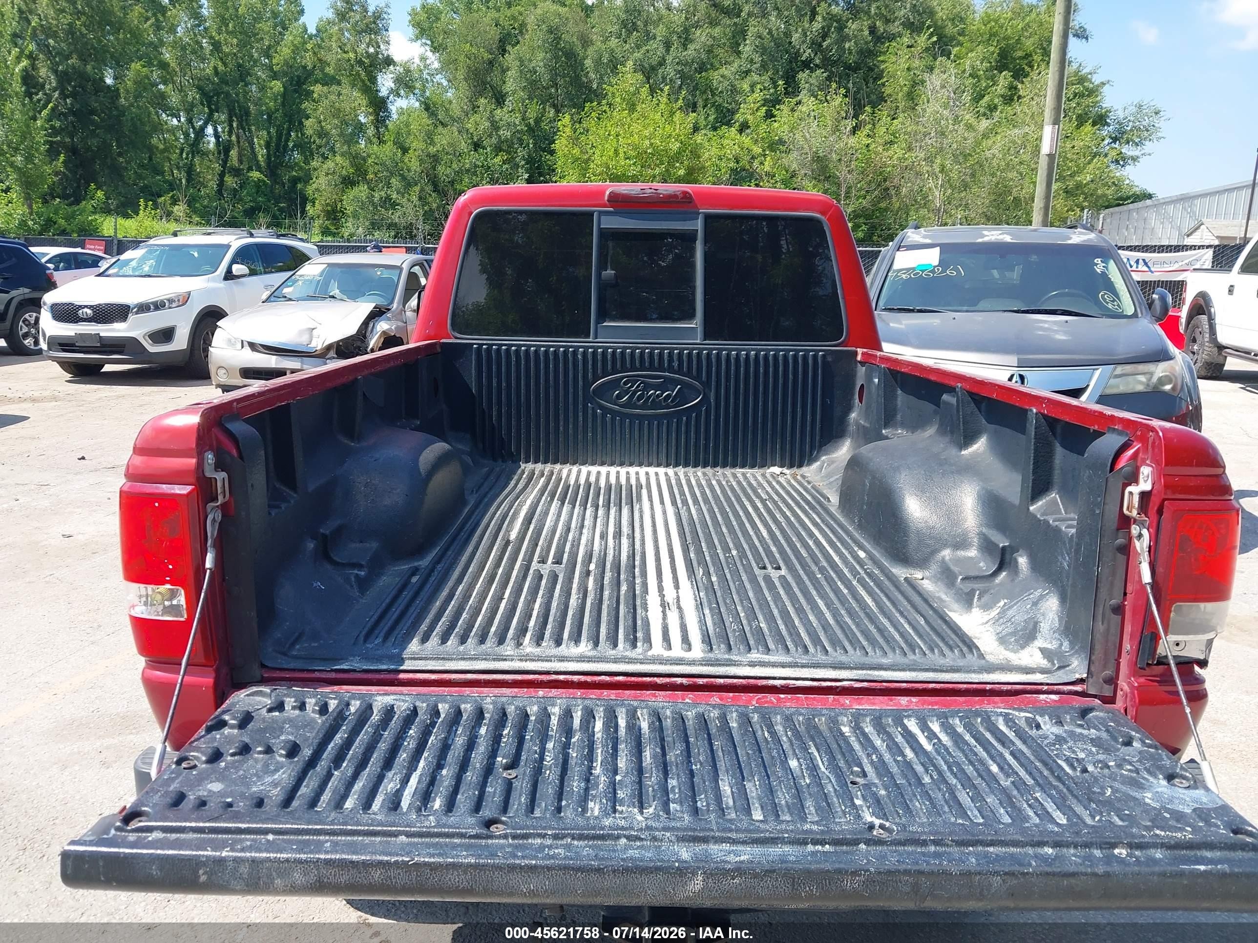2007 Ford Ranger Sport/stx/xl/xlt Red vin: 1FTYR14U57PA32732