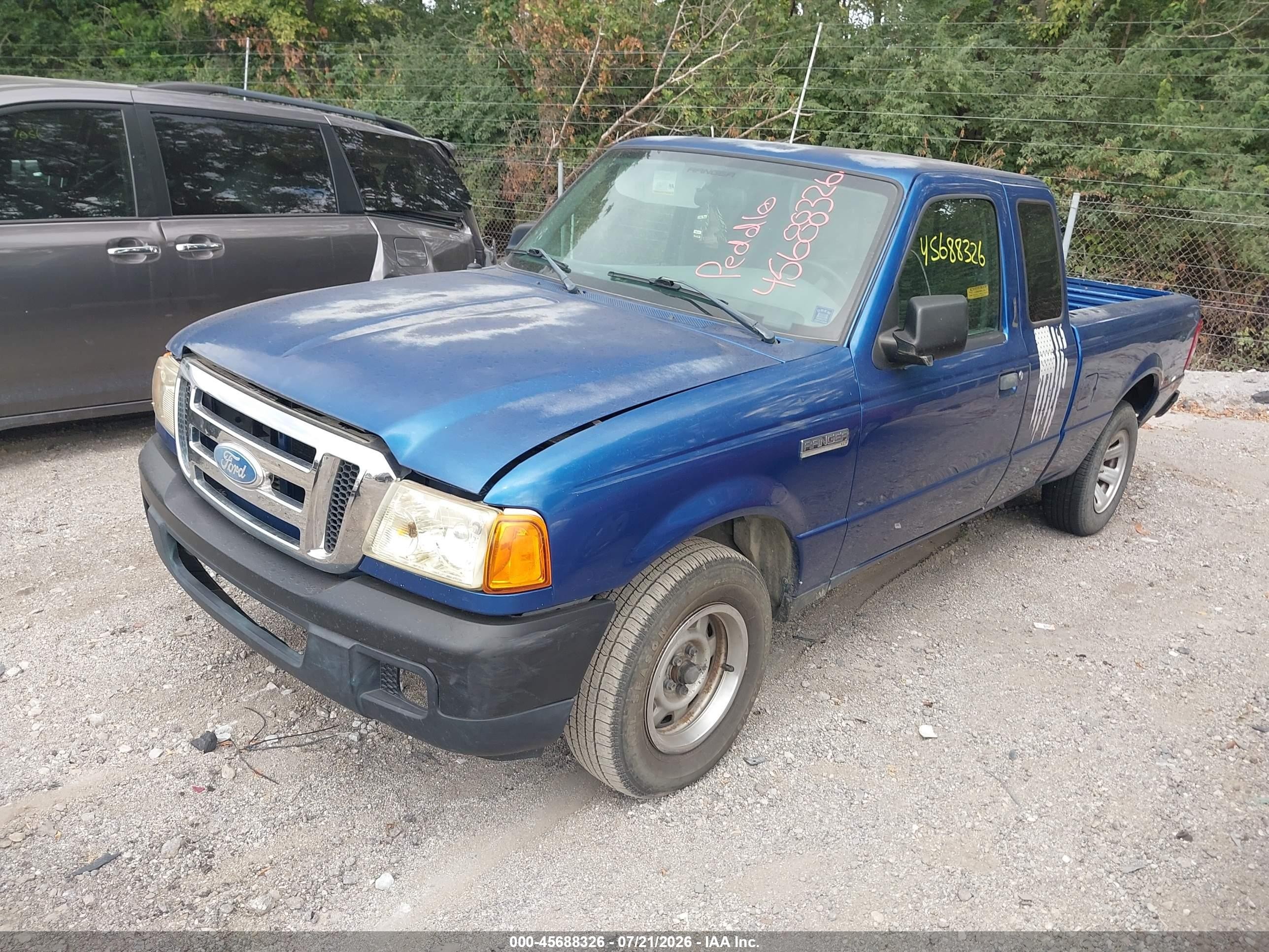 2007 Ford Ranger Sport/stx/xl/xlt Blue vin: 1FTYR14U57PA61938