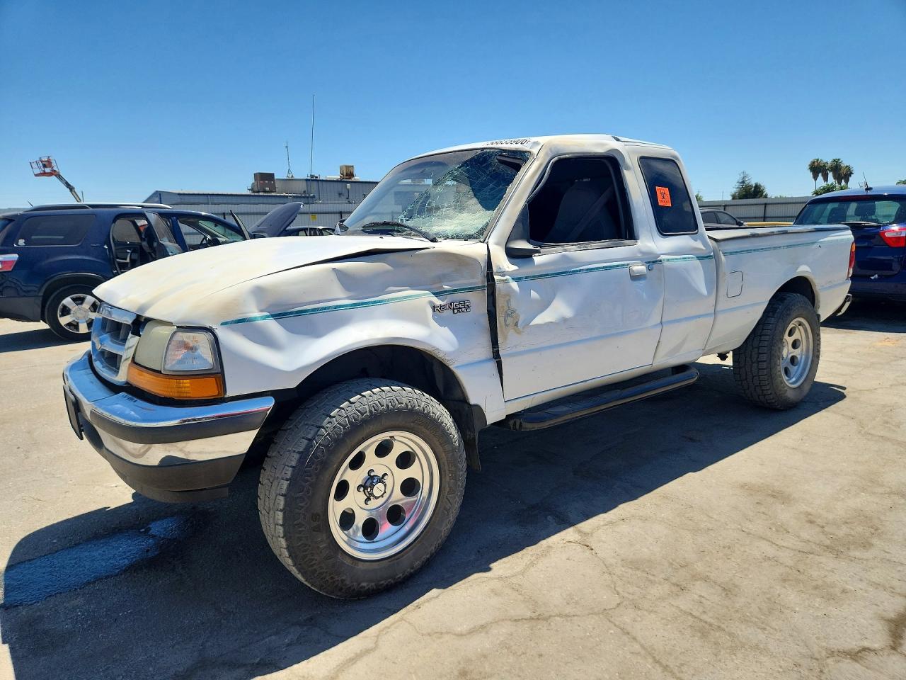 1998 Ford Ranger Super Cab White vin: 1FTYR14U5WPB51170