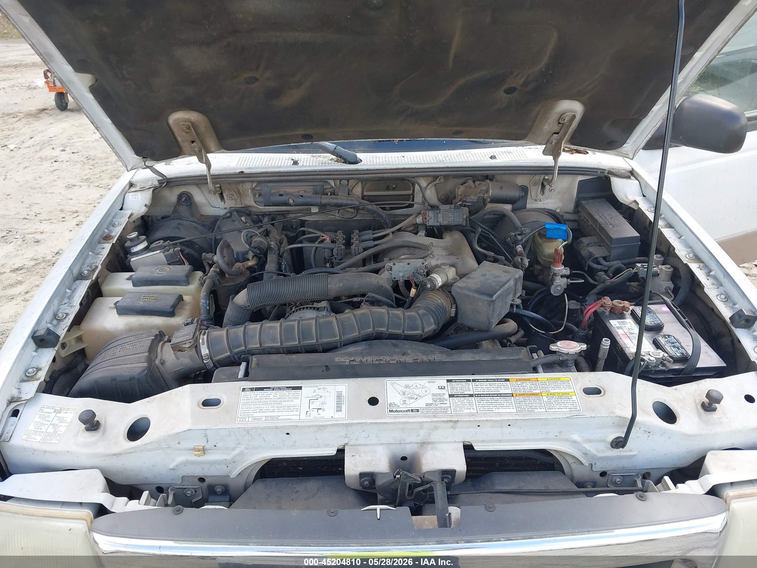 1998 Ford Ranger Splash/xl/xlt White vin: 1FTYR14U5WTA30081